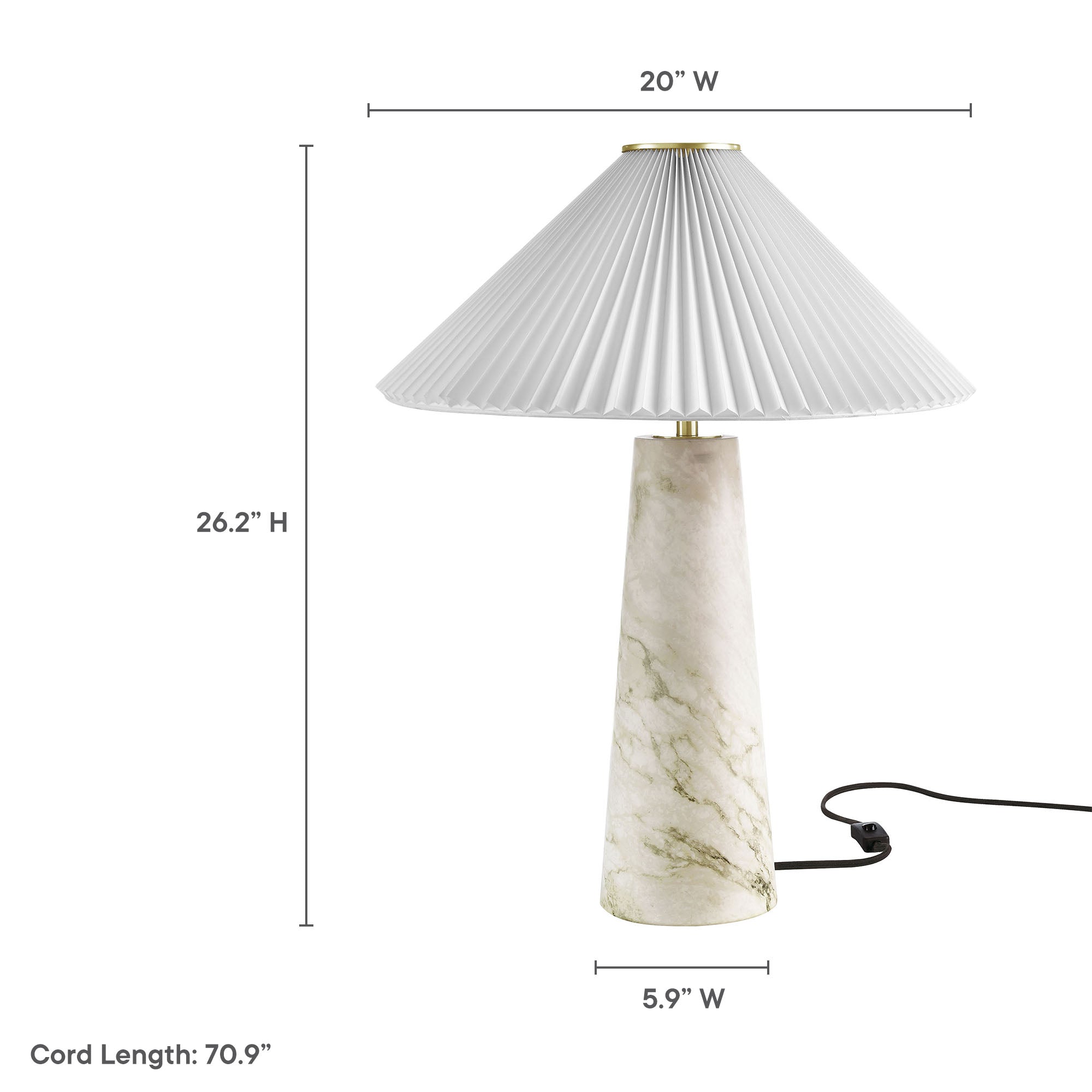 Nera Marble Table Lamp by Modway - Best Buy Furniture