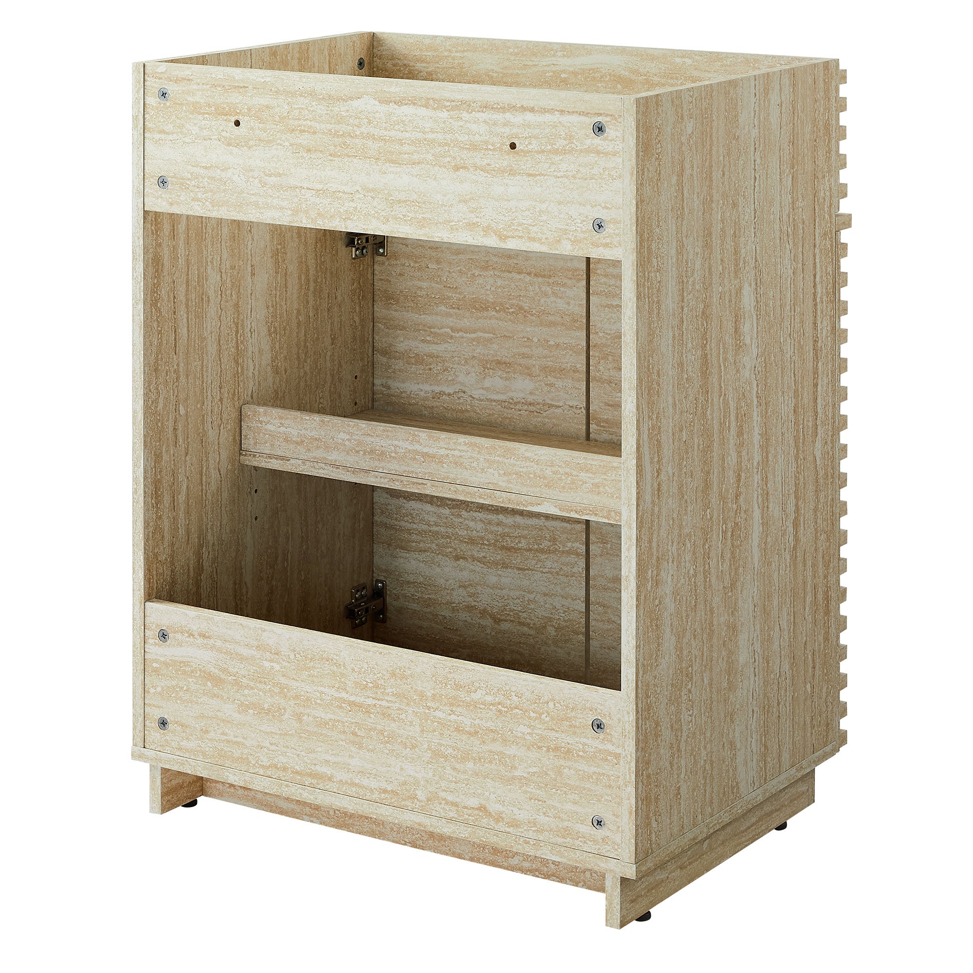 Render 24" Faux Travertine Bathroom Vanity Cabinet (Sink Not Included) by Modway