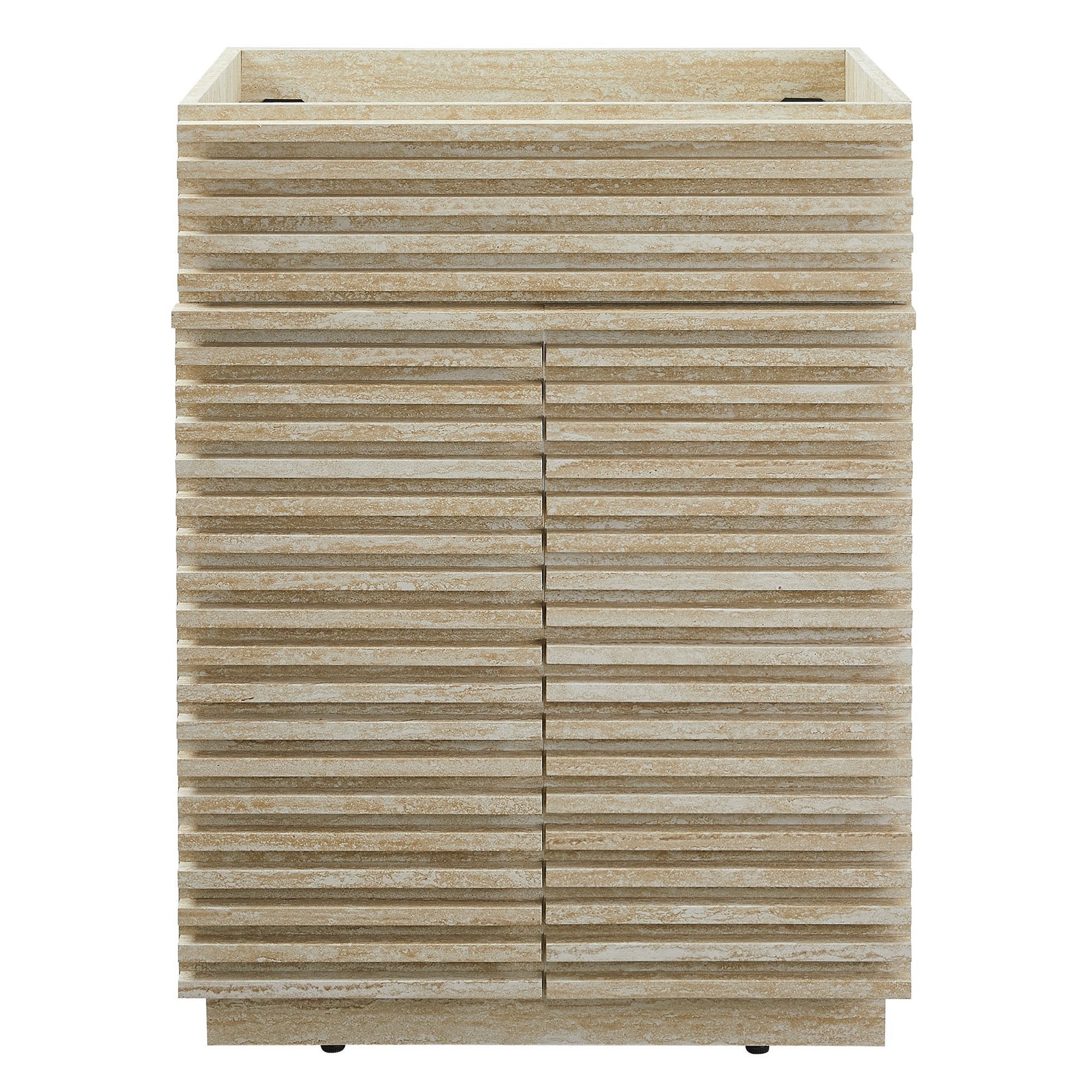 Render 24" Faux Travertine Bathroom Vanity Cabinet (Sink Not Included) by Modway