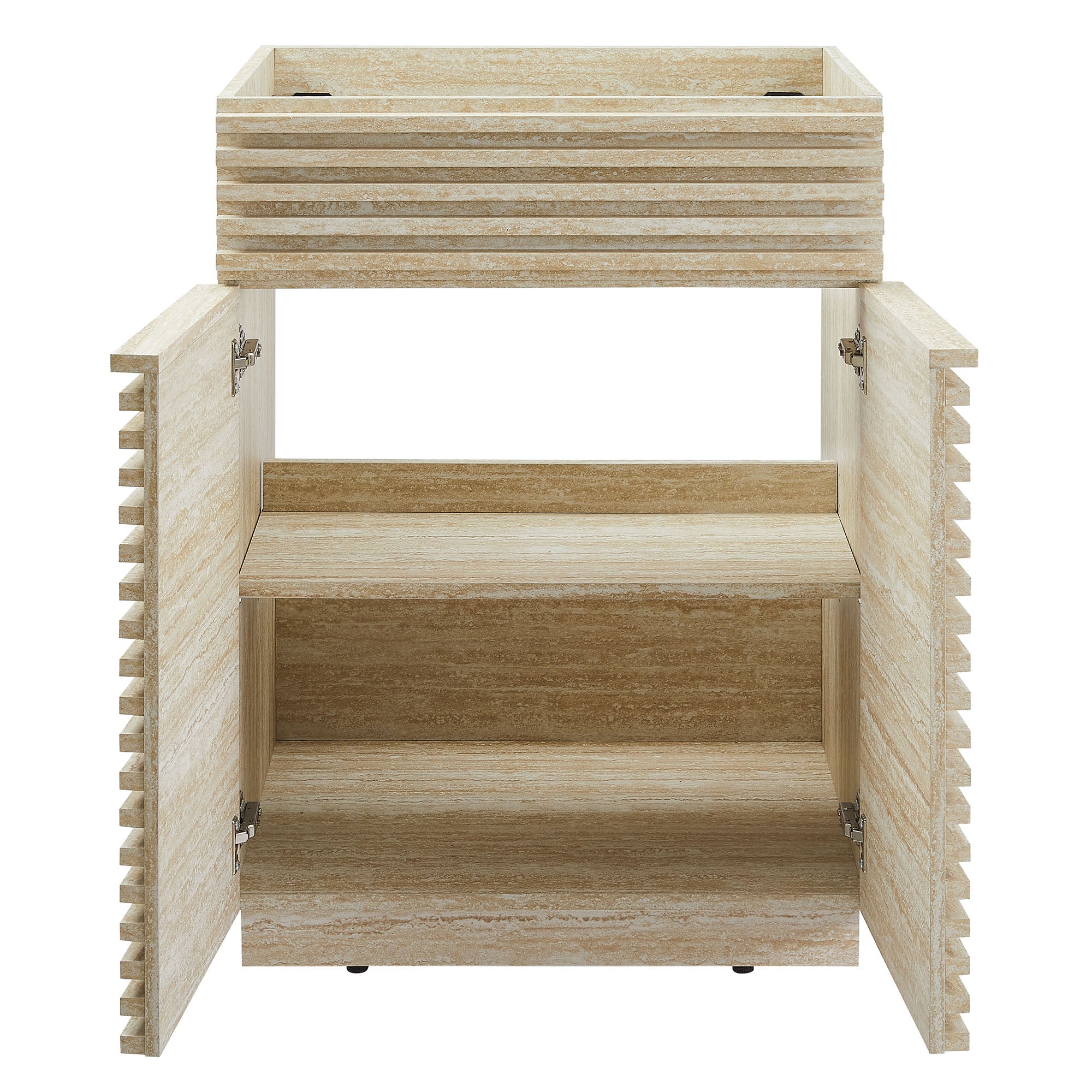 Render 24" Faux Travertine Bathroom Vanity Cabinet (Sink Not Included) by Modway