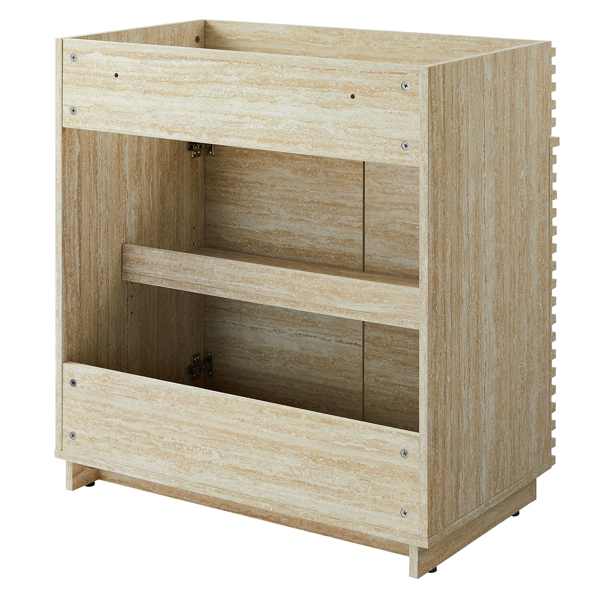 Render 30" Faux Travertine Bathroom Vanity Cabinet (Sink Not Included) by Modway