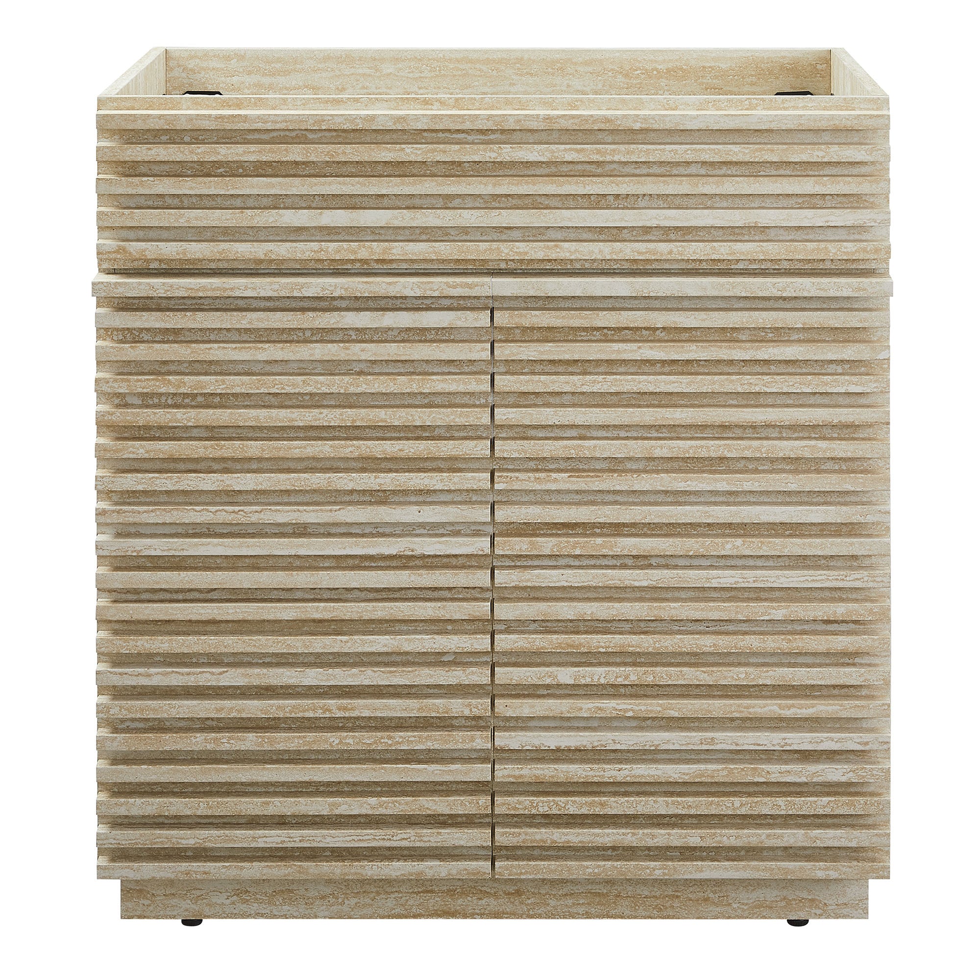 Render 30" Faux Travertine Bathroom Vanity Cabinet (Sink Not Included) by Modway