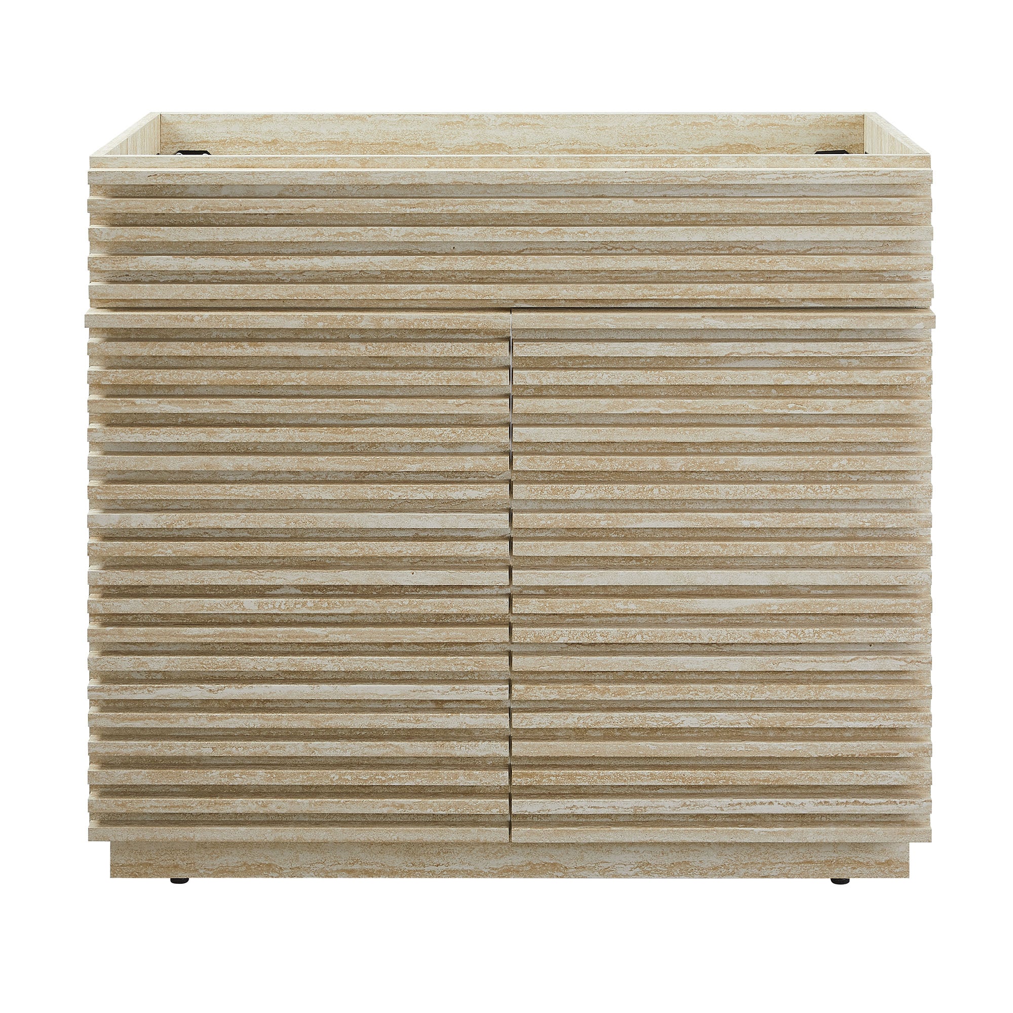 Render 36" Faux Travertine Bathroom Vanity Cabinet (Sink Not Included) by Modway