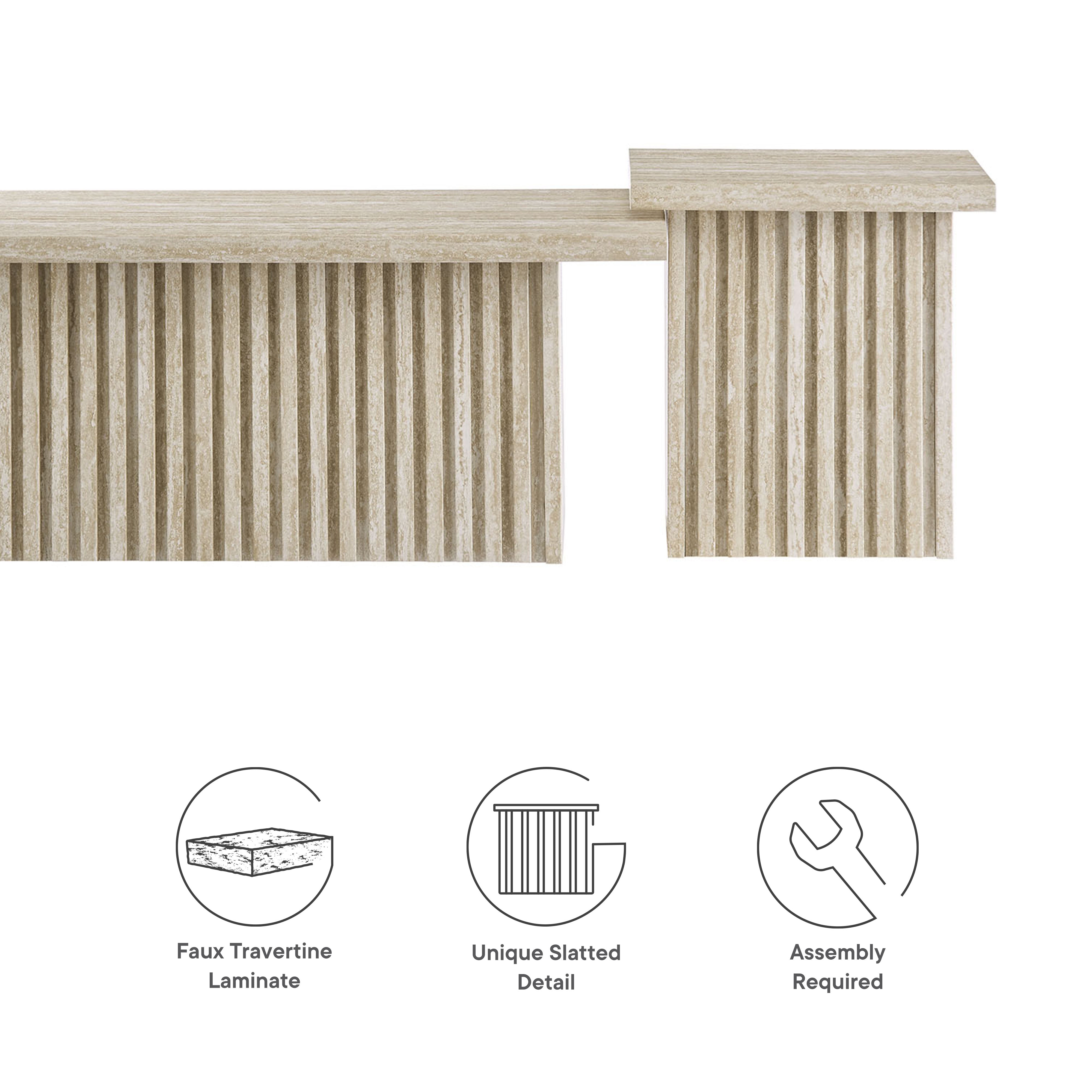 Render Nesting Coffee Tables Set of 2 by Modway