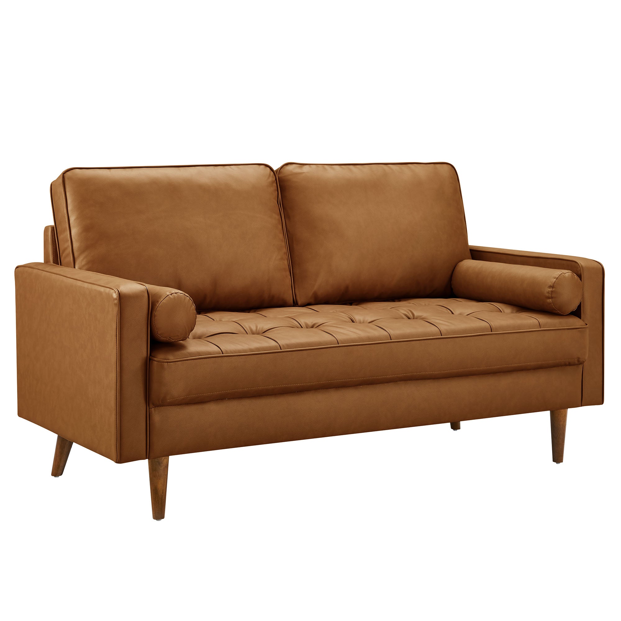 Valour Tufted Vegan Leather Loveseat by Modway