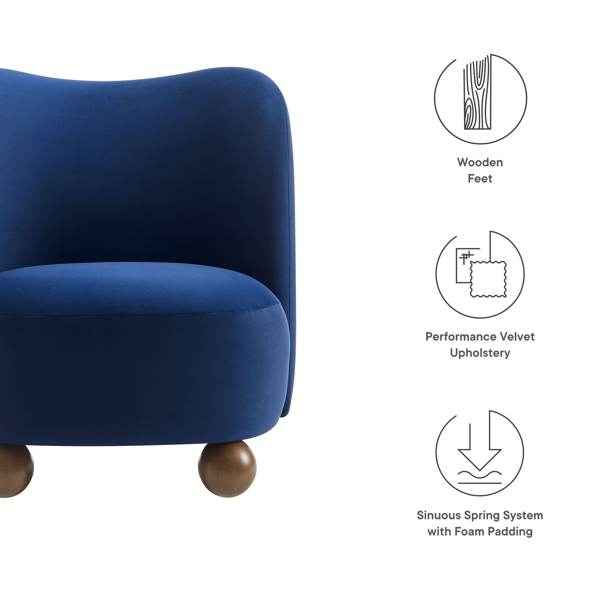 Monroe Performance Velvet Accent Chair by Modway - Best Buy Furniture