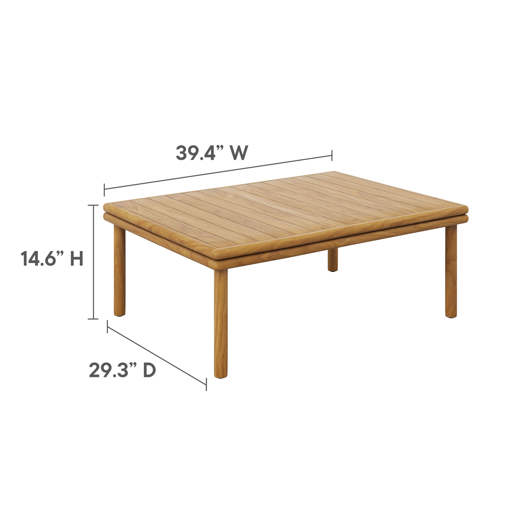 Wren Outdoor Patio Teak Wood Coffee Table by Modway - Best Buy Furniture