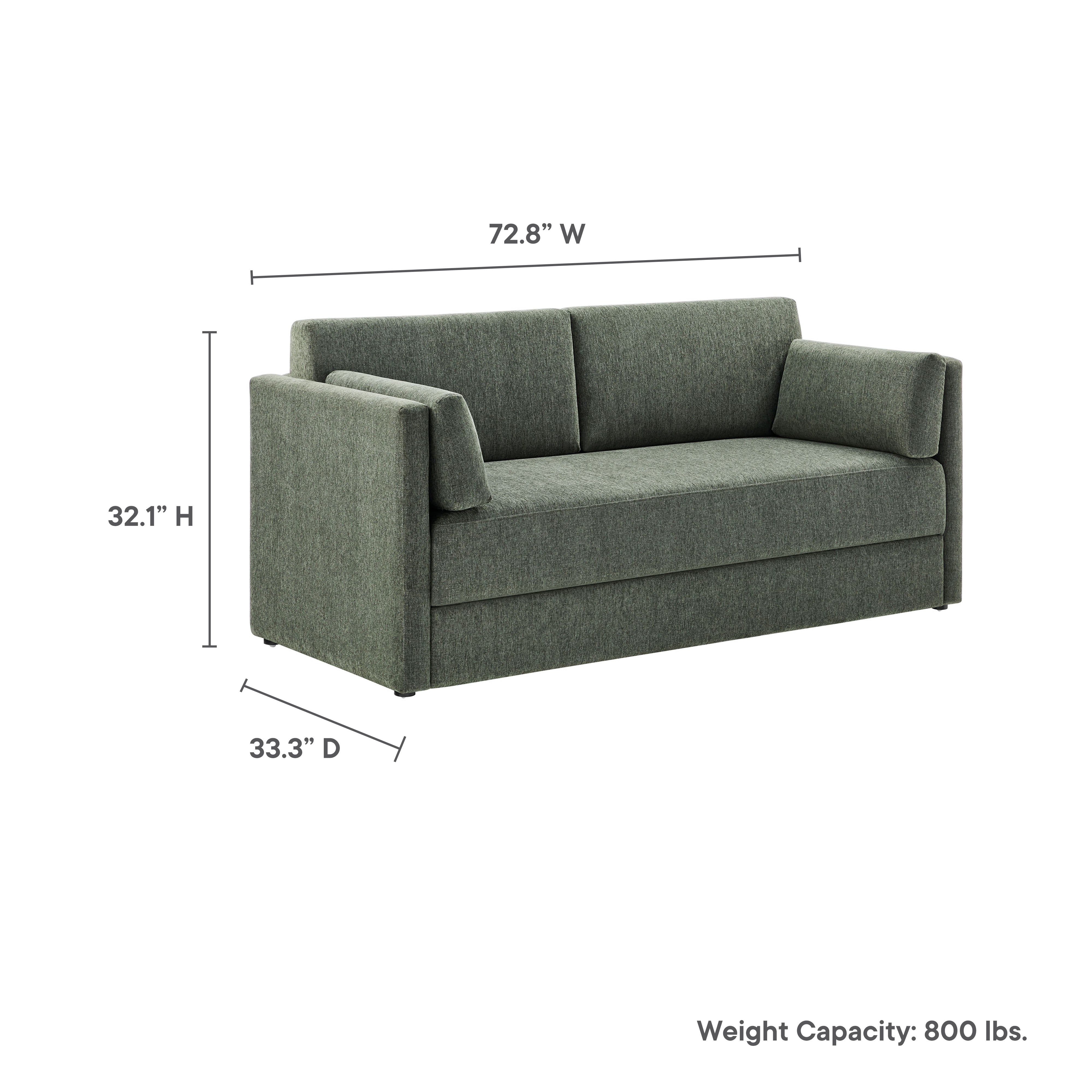 Linden Upholstered Heathered Chenille Sofa by Modway - Best Buy Furniture