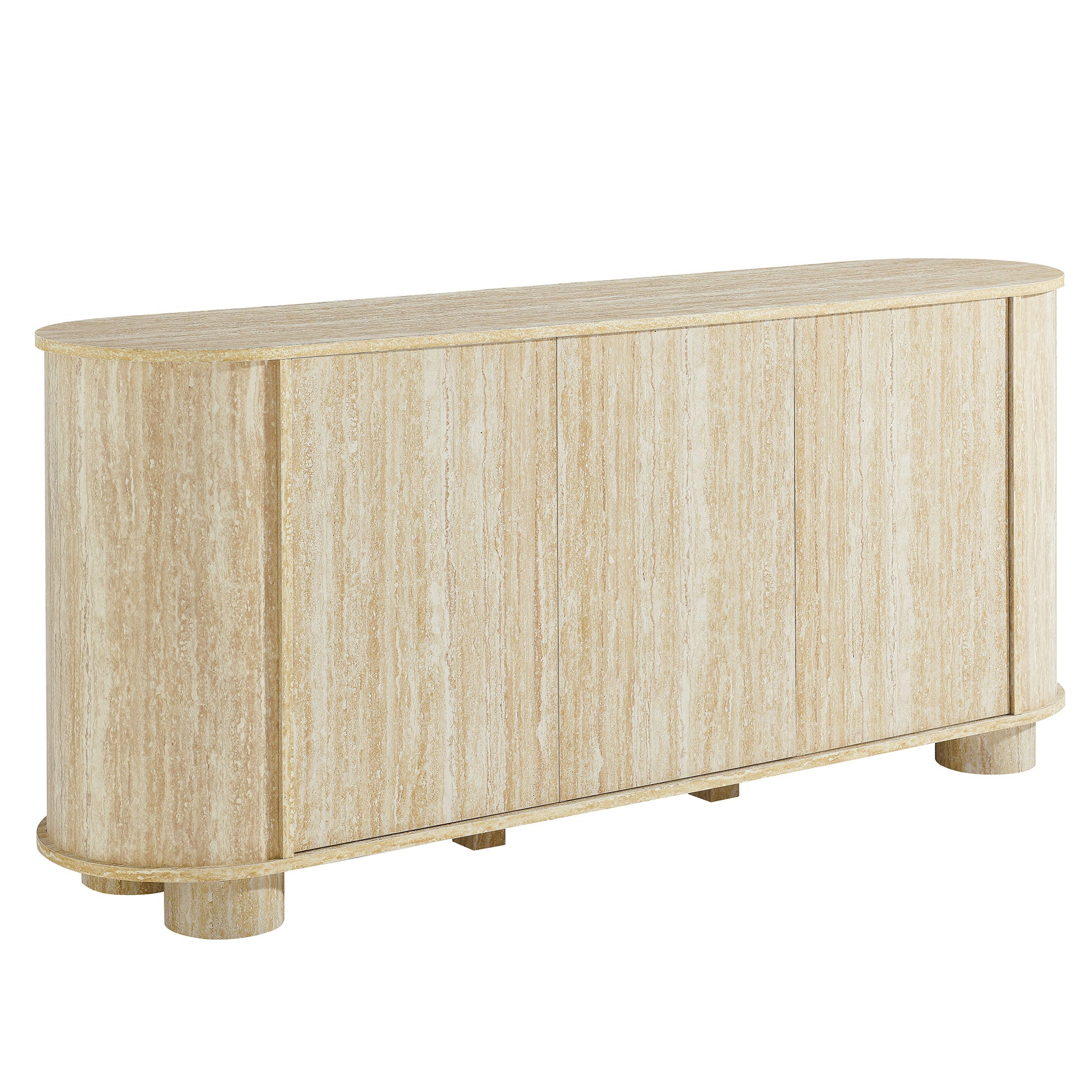 Overture 63� Oval Faux Travertine Sideboard by Modway - Best Buy Furniture