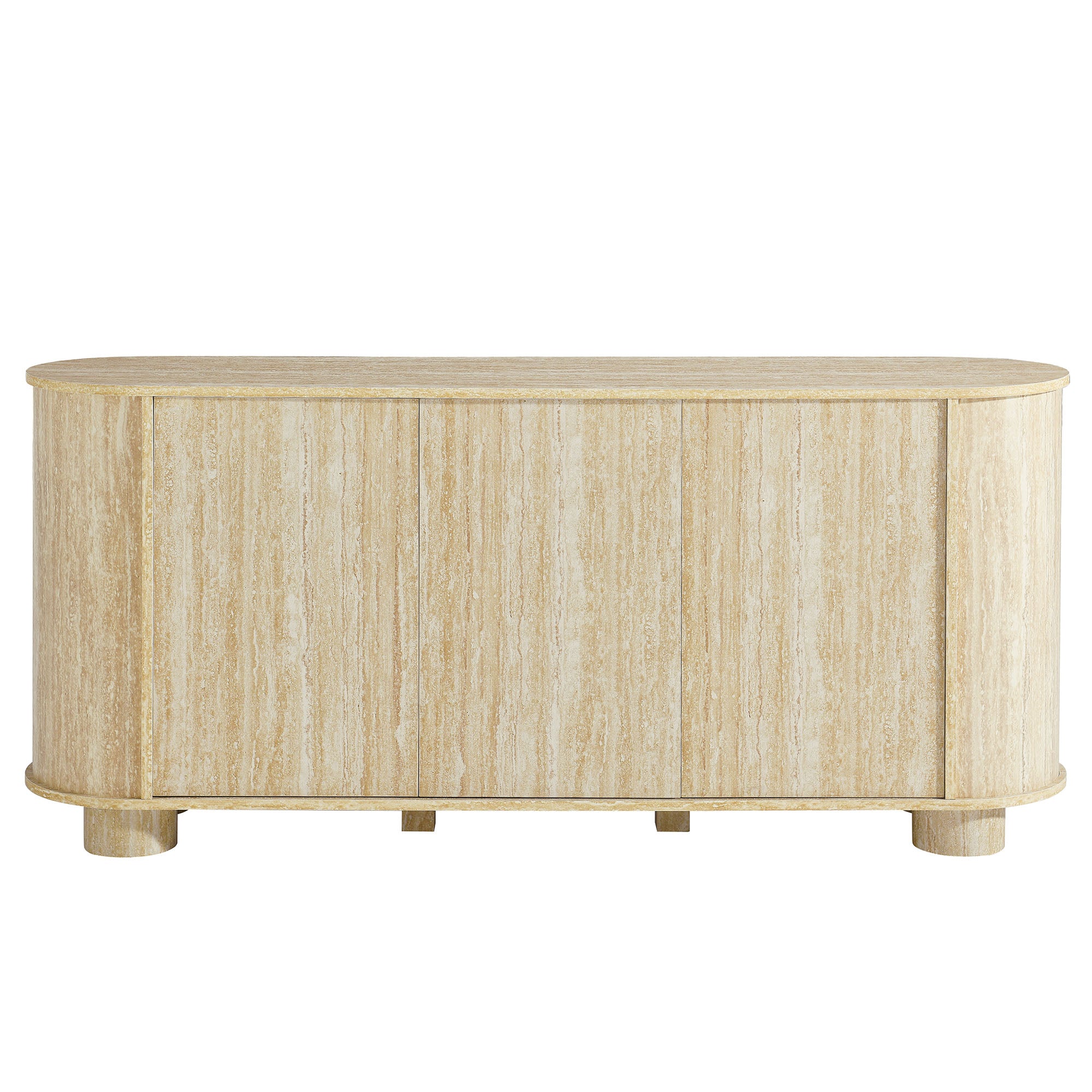 Overture 63� Oval Faux Travertine Sideboard by Modway - Best Buy Furniture
