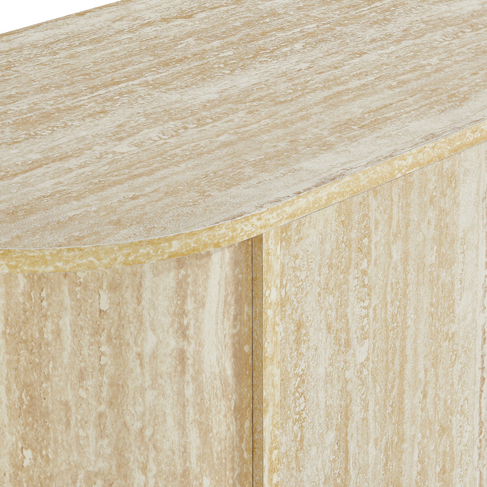 Overture 63� Oval Faux Travertine Sideboard by Modway - Best Buy Furniture