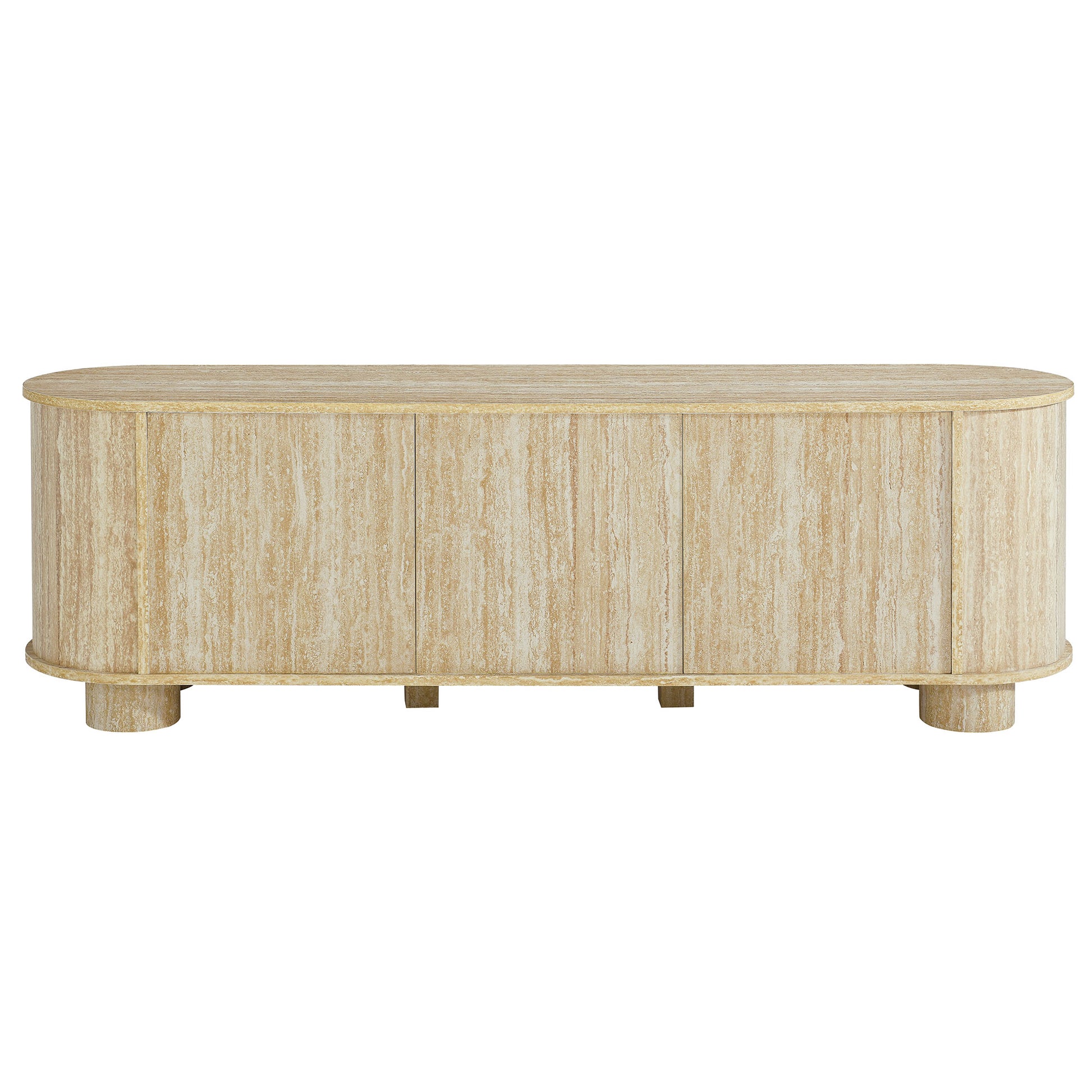 Overture 63� Oval Faux Travertine TV Stand by Modway - Best Buy Furniture