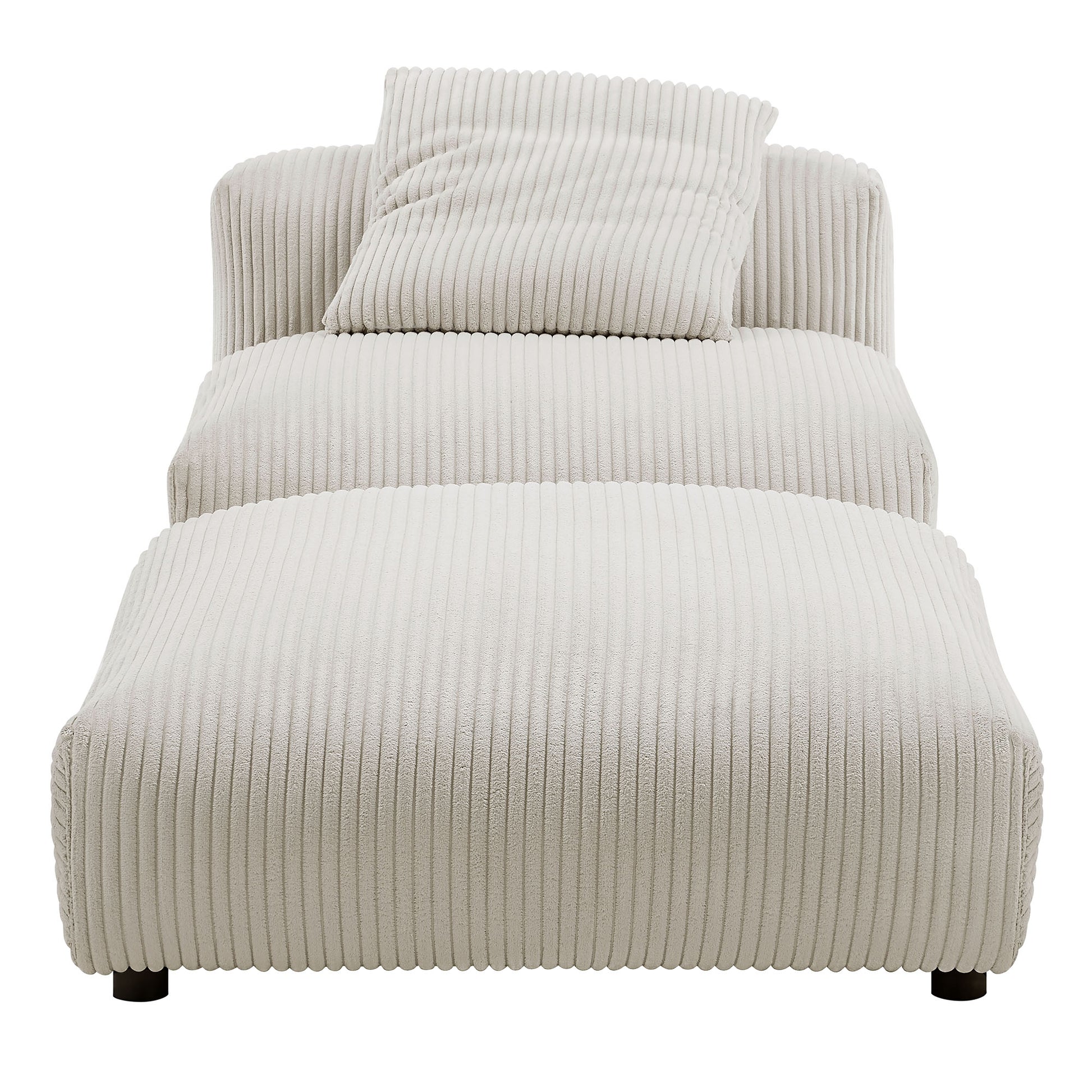 Solace Modular Corduroy Upholstered Armless Chair and Ottoman Set by Modway - Best Buy Furniture