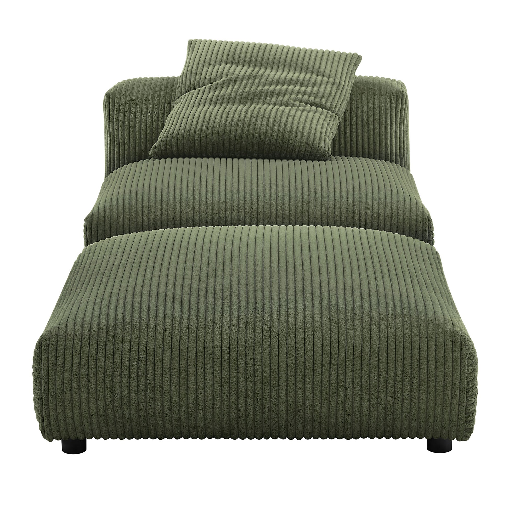 Solace Modular Corduroy Upholstered Armless Chair and Ottoman Set by Modway - Best Buy Furniture