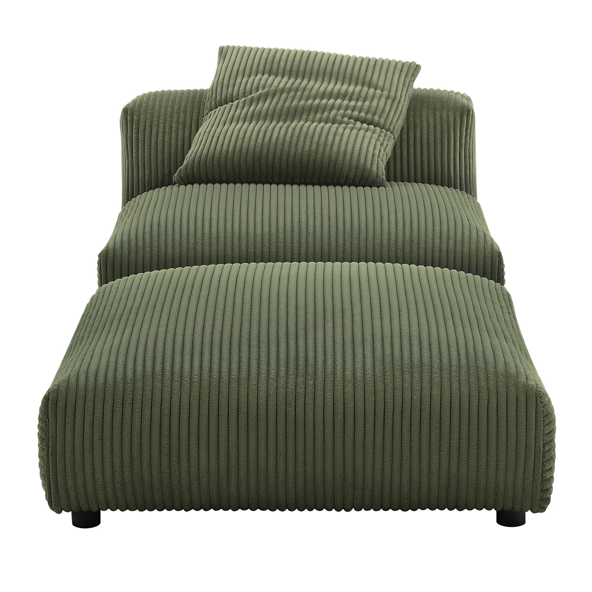 Solace Modular Corduroy Upholstered Armless Chair and Ottoman Set by Modway - Best Buy Furniture
