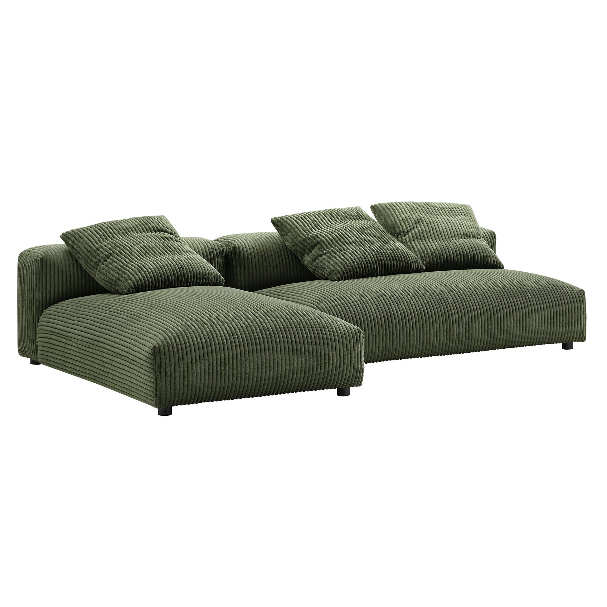 Solace 2-Piece Modular Corduroy Upholstered Sectional Sofa With Chaise by Modway - Best Buy Furniture