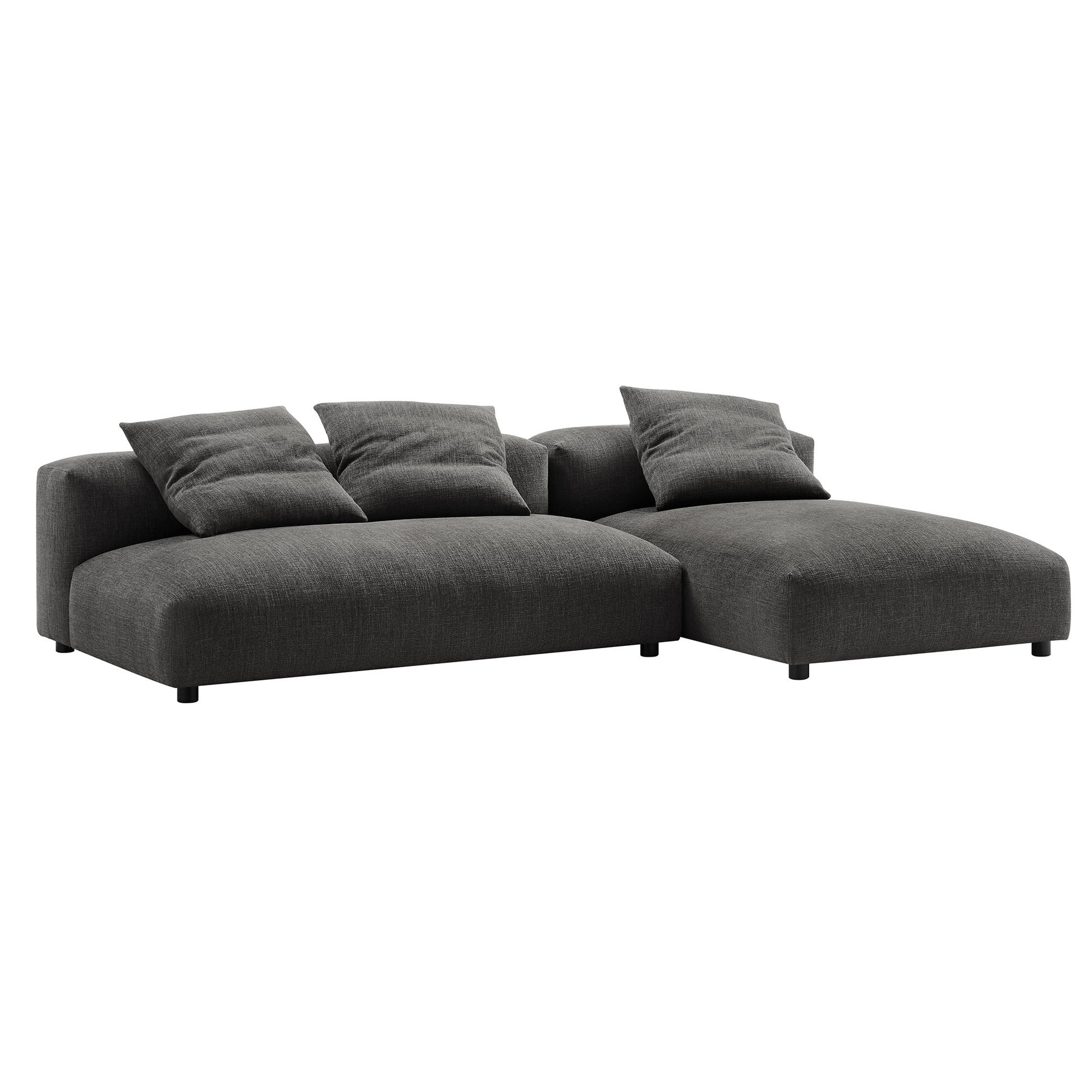 Solace 2-Piece Modular Upholstered Fabric Sectional Sofa With Chaise by Modway - Best Buy Furniture