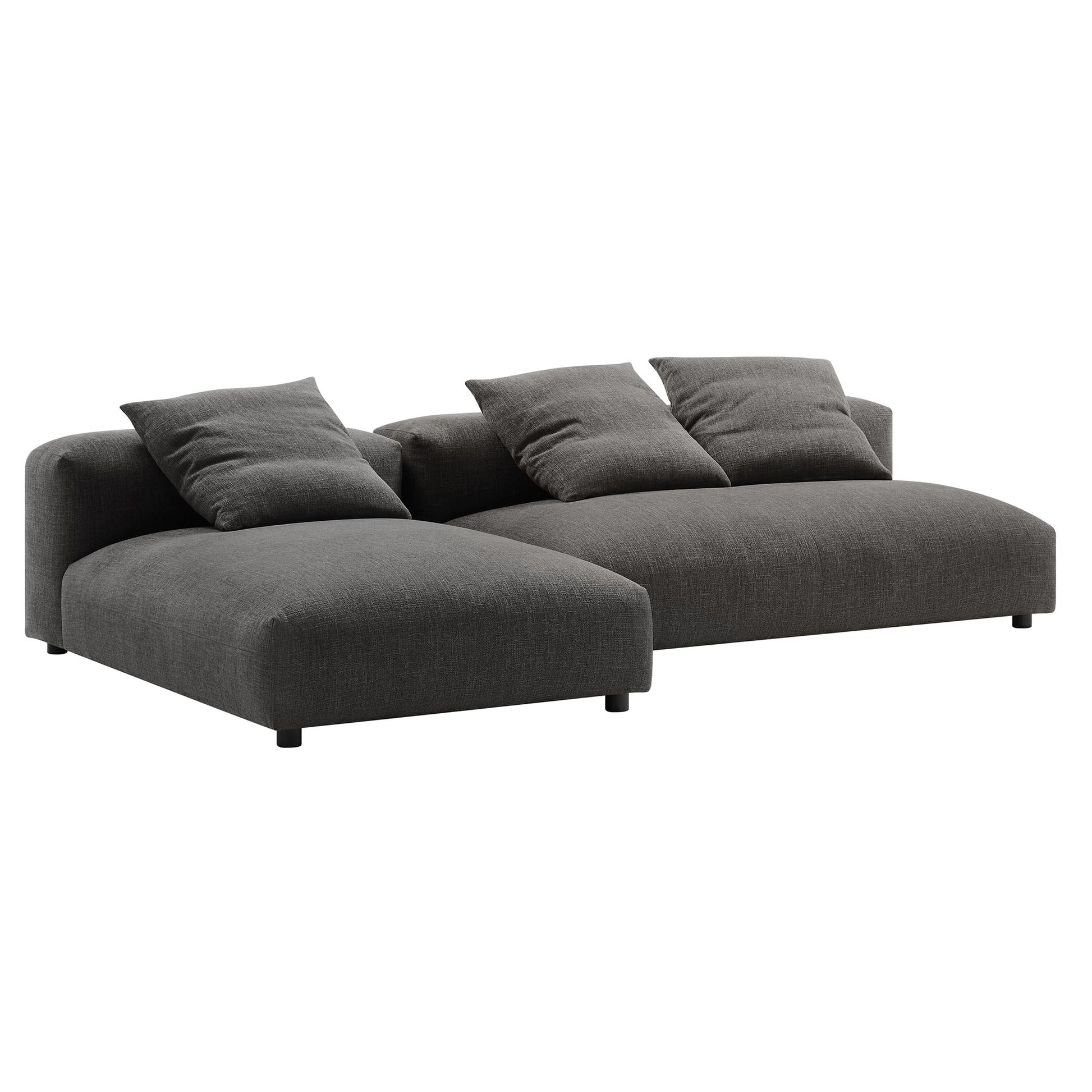 Solace 2-Piece Modular Upholstered Fabric Sectional Sofa With Chaise by Modway - Best Buy Furniture
