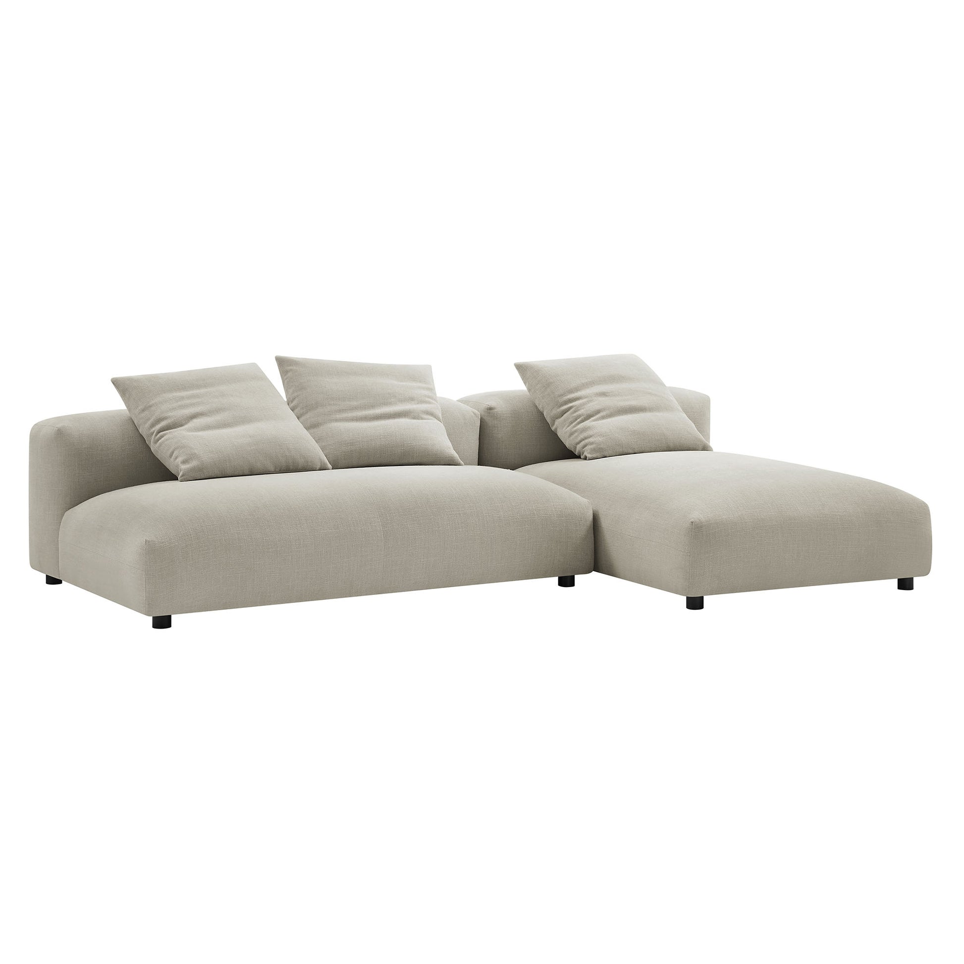 Solace 2-Piece Modular Upholstered Fabric Sectional Sofa With Chaise by Modway - Best Buy Furniture