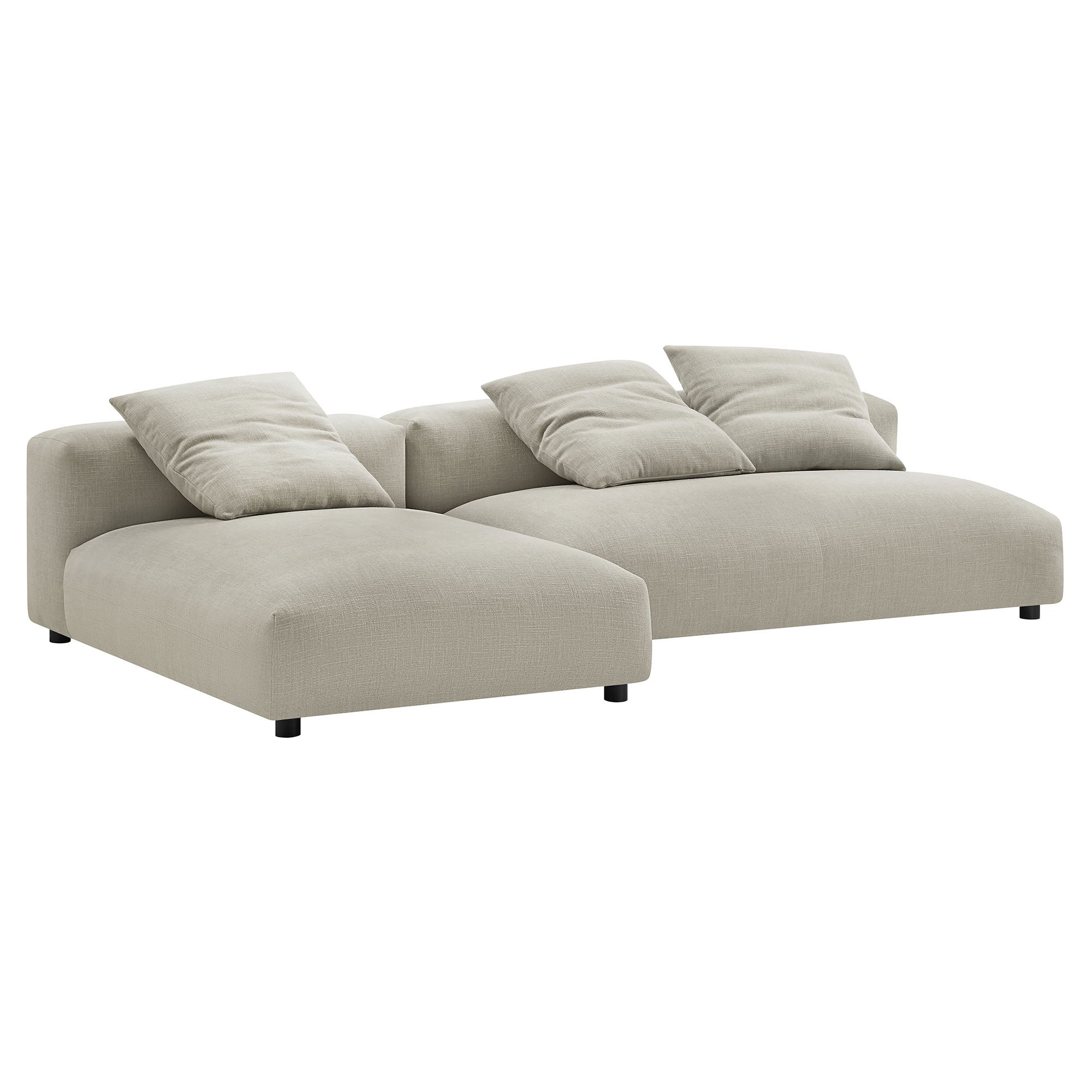Solace 2-Piece Modular Upholstered Fabric Sectional Sofa With Chaise by Modway - Best Buy Furniture