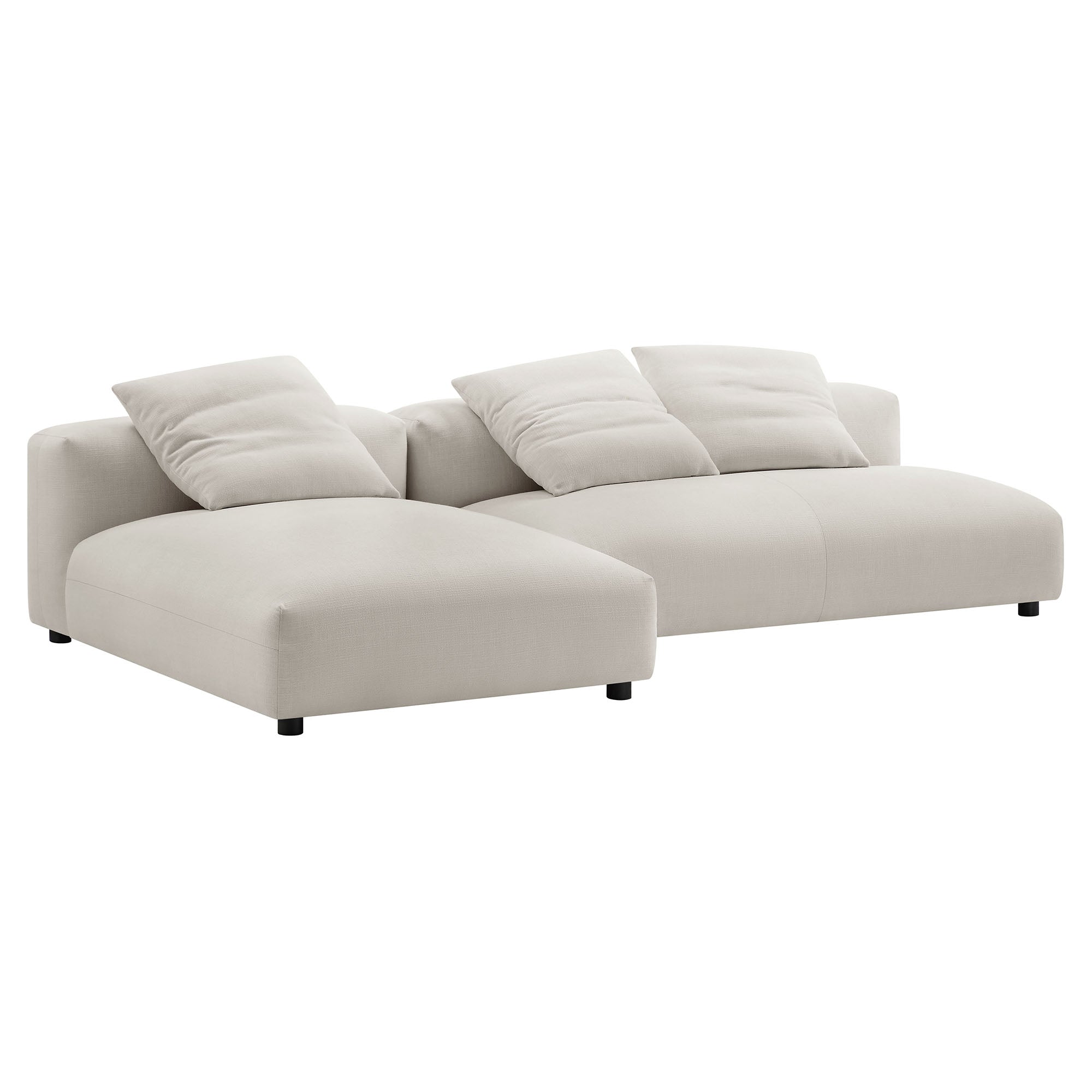 Solace 2-Piece Modular Upholstered Fabric Sectional Sofa With Chaise by Modway - Best Buy Furniture
