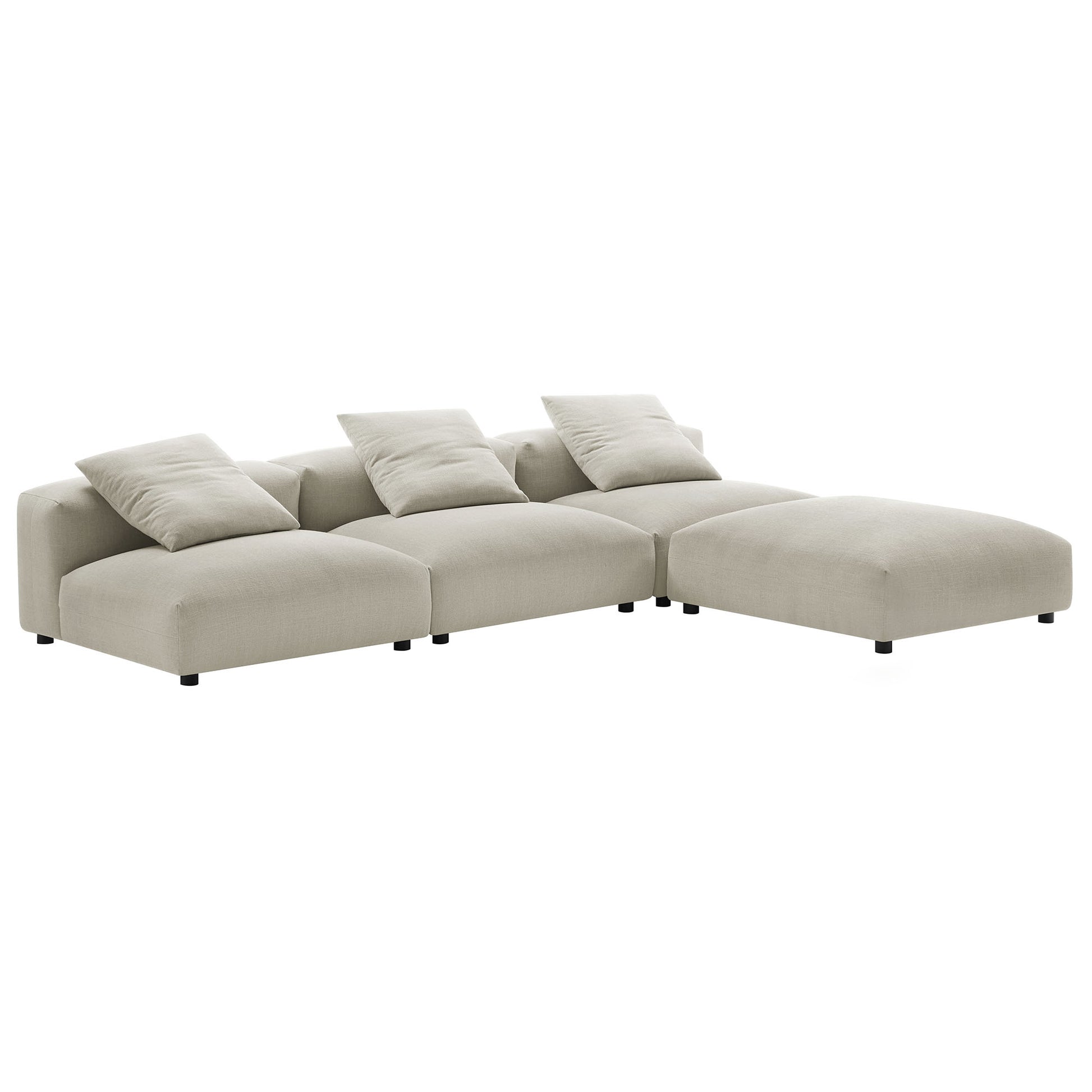Solace 4-Piece Modular Upholstered Fabric Sectional Sofa by Modway - Best Buy Furniture