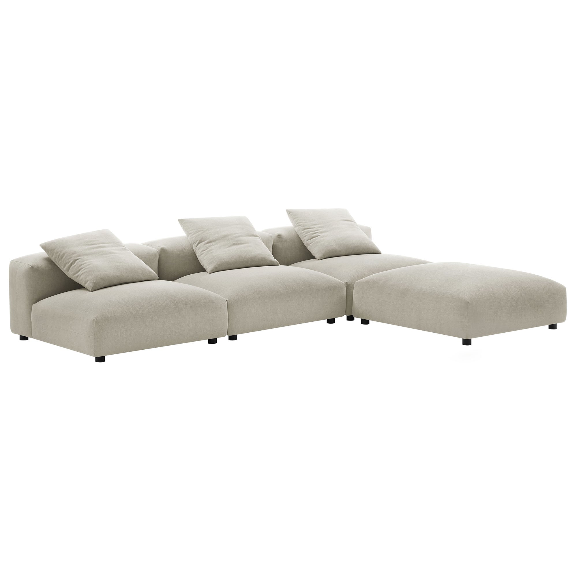 Solace 4-Piece Modular Upholstered Fabric Sectional Sofa by Modway - Best Buy Furniture