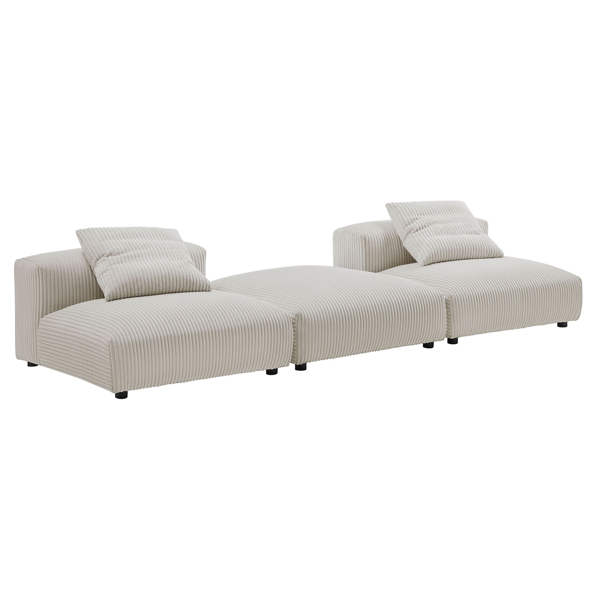 Solace 3-Piece Modular Corduroy Upholstered Sectional Sofa by Modway - Best Buy Furniture