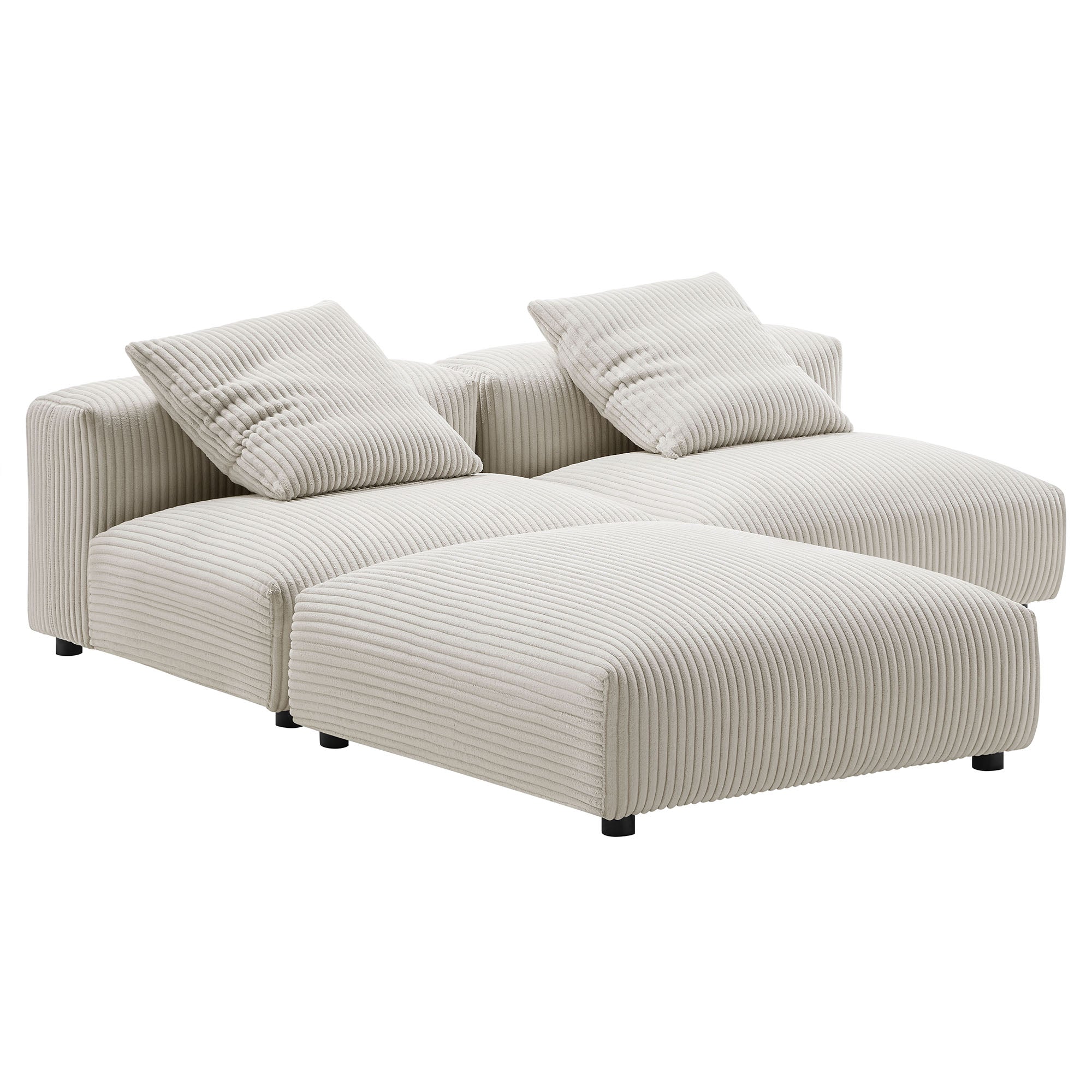 Solace 3-Piece Modular Corduroy Upholstered Sectional Sofa by Modway - Best Buy Furniture