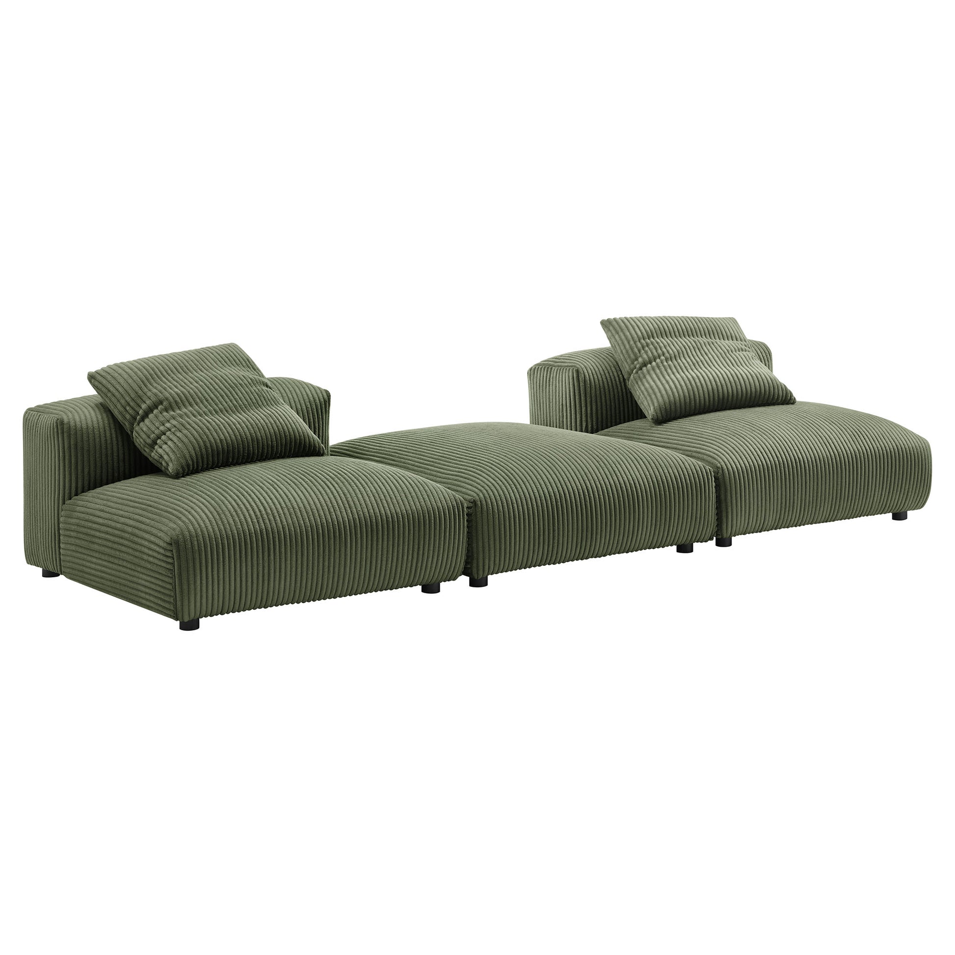 Solace 3-Piece Modular Corduroy Upholstered Sectional Sofa by Modway - Best Buy Furniture