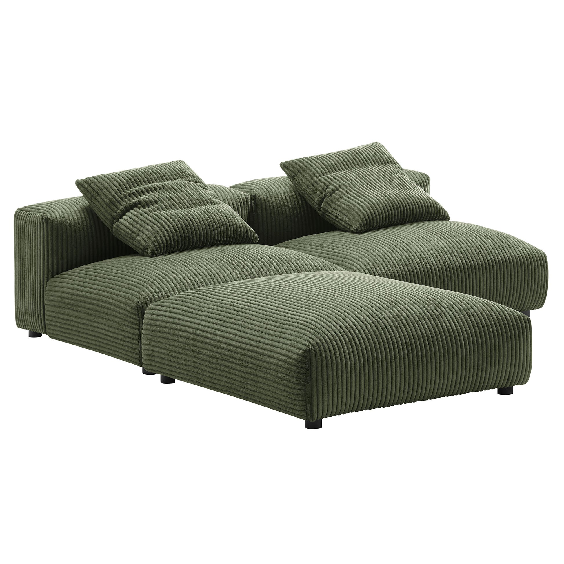 Solace 3-Piece Modular Corduroy Upholstered Sectional Sofa by Modway - Best Buy Furniture