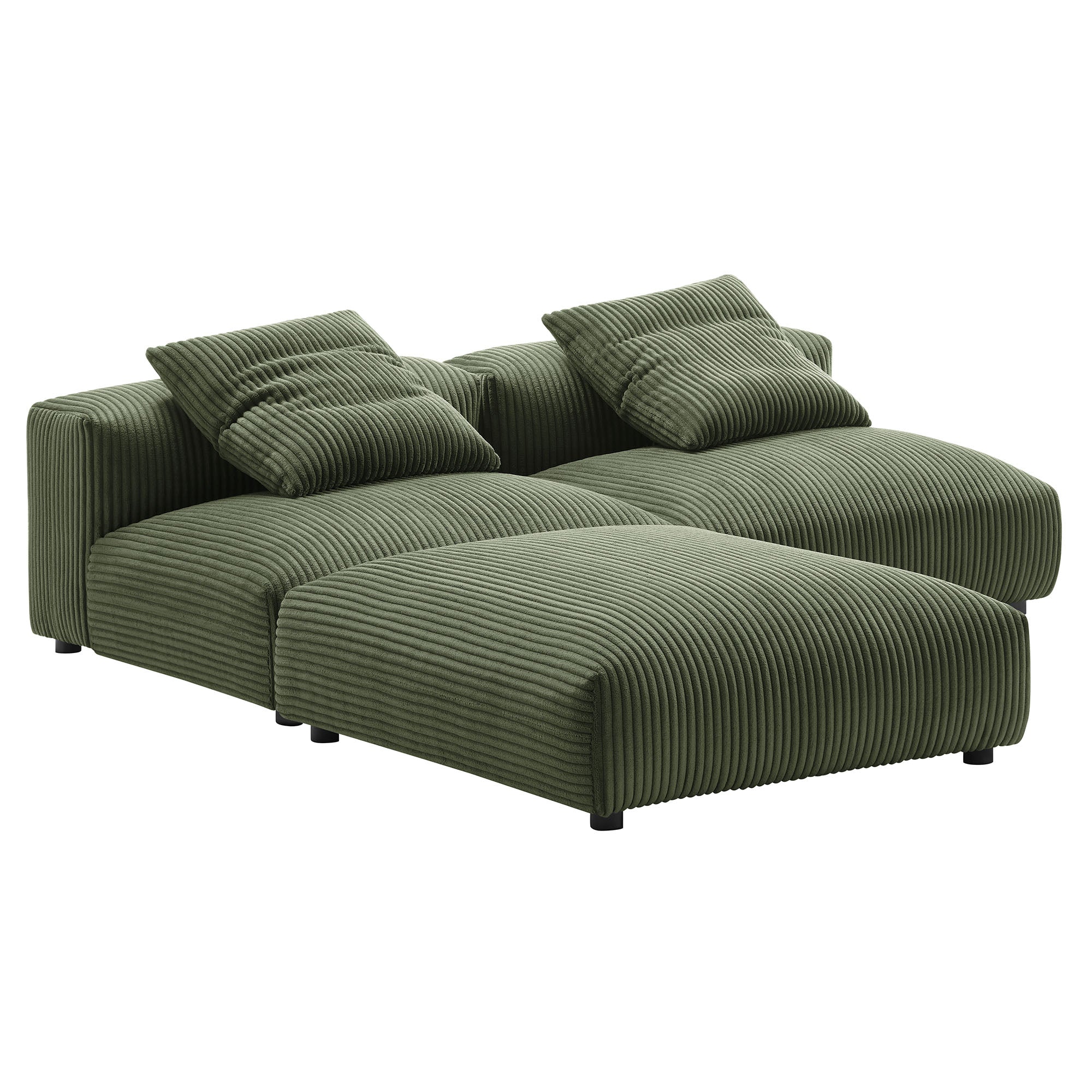 Solace 3-Piece Modular Corduroy Upholstered Sectional Sofa by Modway - Best Buy Furniture
