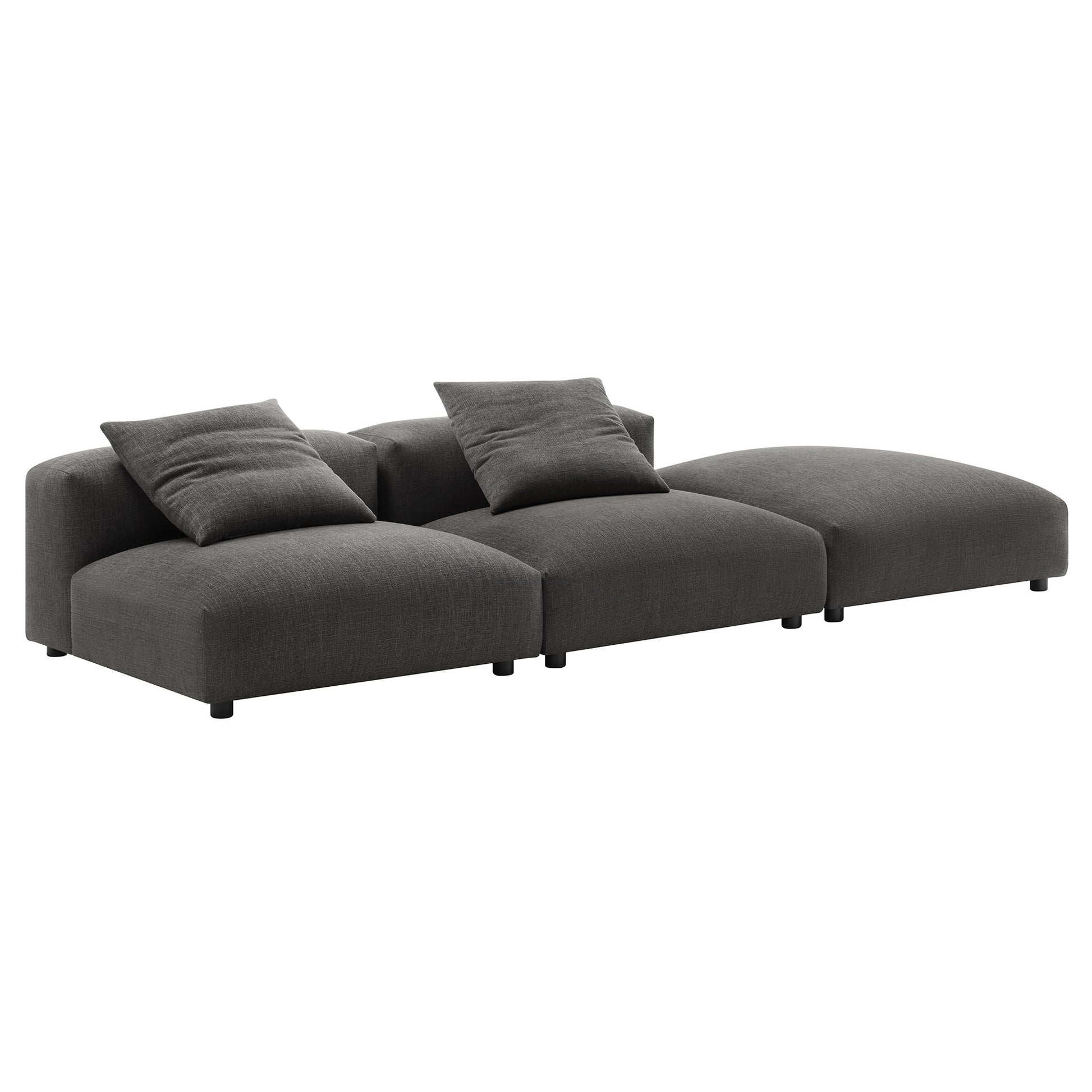 Solace 3-Piece Modular Upholstered Fabric Sectional Sofa by Modway - Best Buy Furniture
