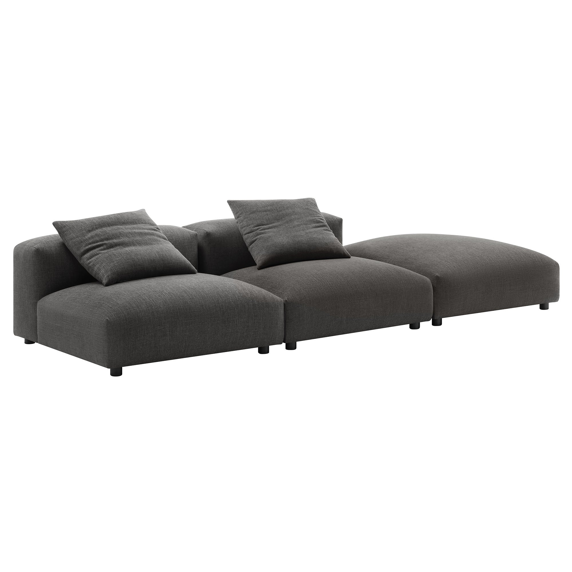 Solace 3-Piece Modular Upholstered Fabric Sectional Sofa by Modway - Best Buy Furniture