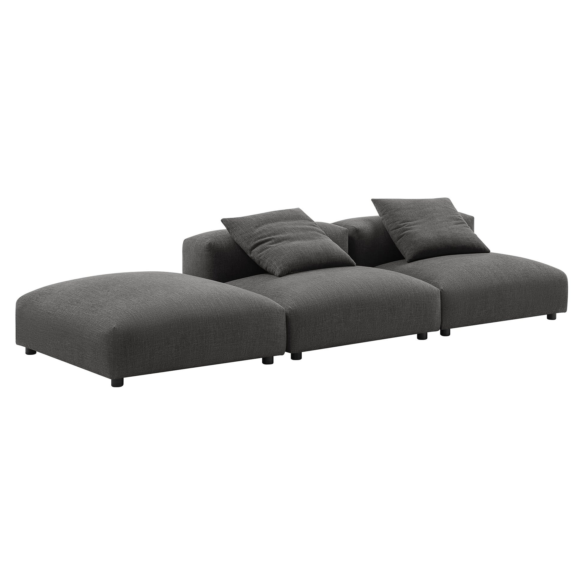 Solace 3-Piece Modular Upholstered Fabric Sectional Sofa by Modway - Best Buy Furniture