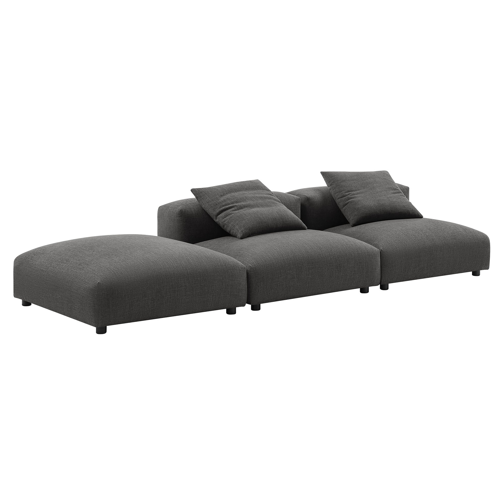 Solace 3-Piece Modular Upholstered Fabric Sectional Sofa by Modway - Best Buy Furniture