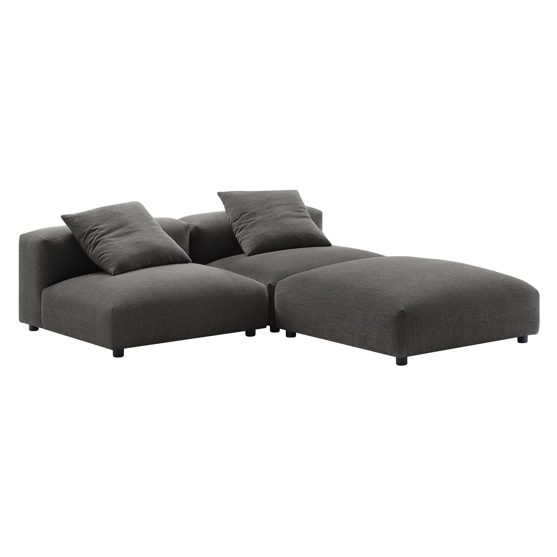 Solace 3-Piece Modular Upholstered Fabric Sectional Sofa by Modway - Best Buy Furniture