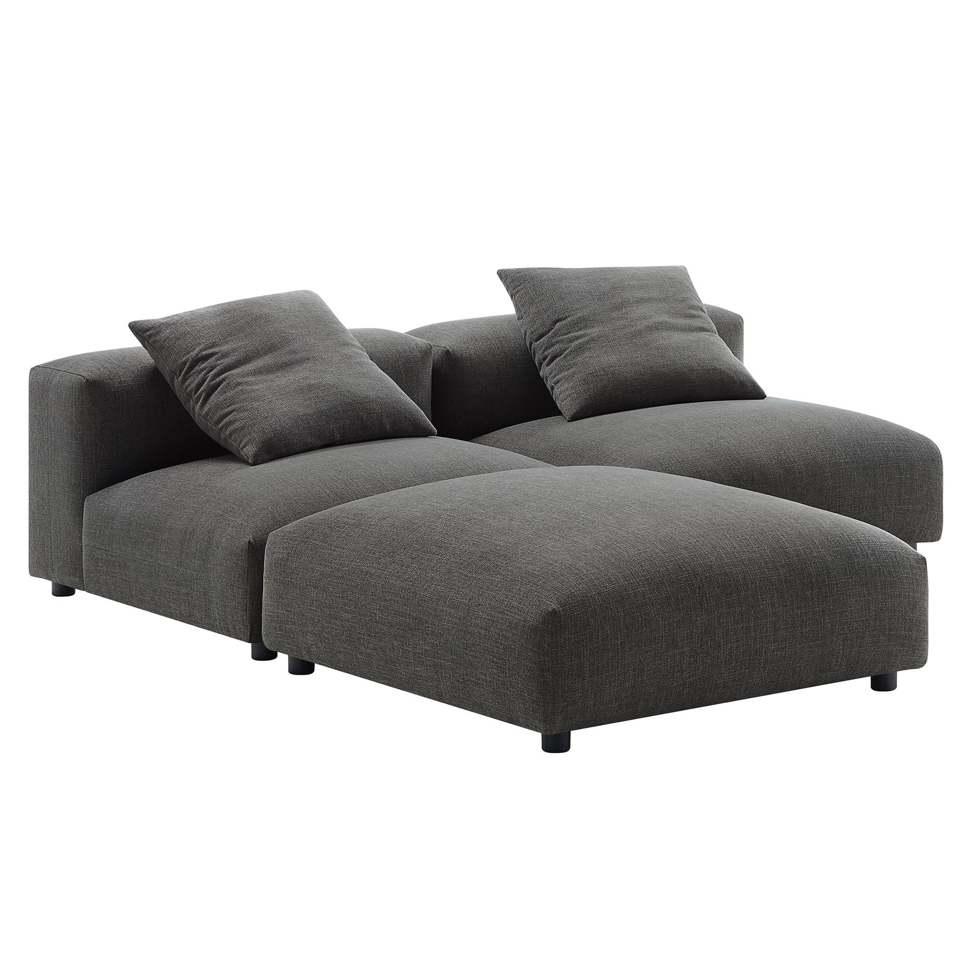 Solace 3-Piece Modular Upholstered Fabric Sectional Sofa by Modway - Best Buy Furniture