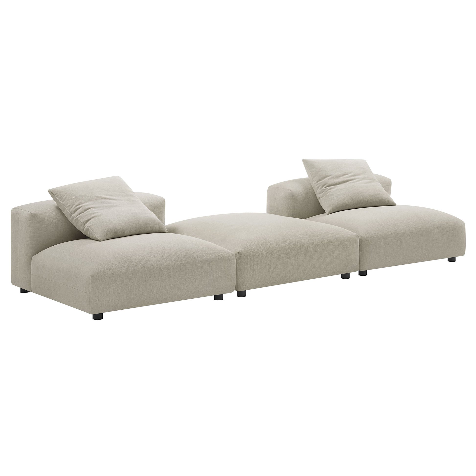 Solace 3-Piece Modular Upholstered Fabric Sectional Sofa by Modway - Best Buy Furniture