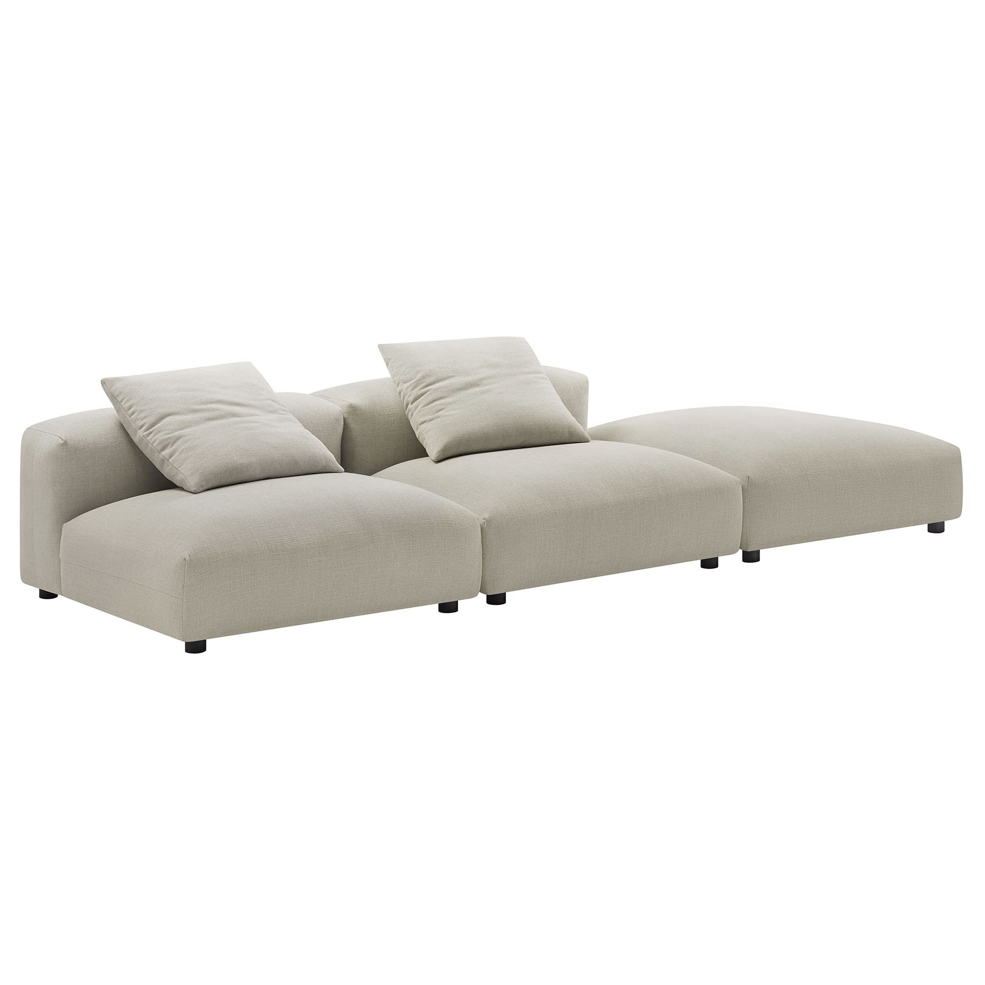 Solace 3-Piece Modular Upholstered Fabric Sectional Sofa by Modway - Best Buy Furniture