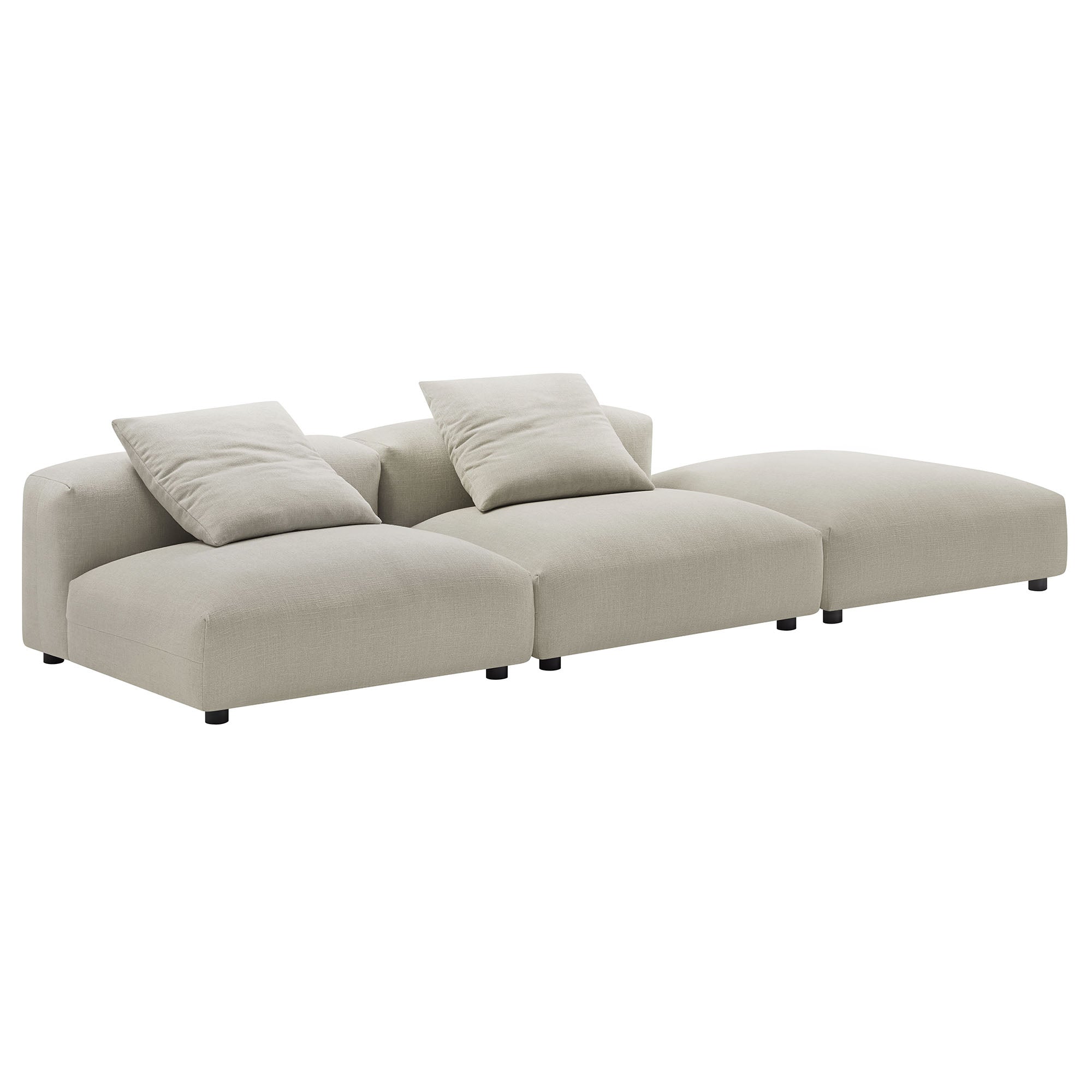 Solace 3-Piece Modular Upholstered Fabric Sectional Sofa by Modway - Best Buy Furniture