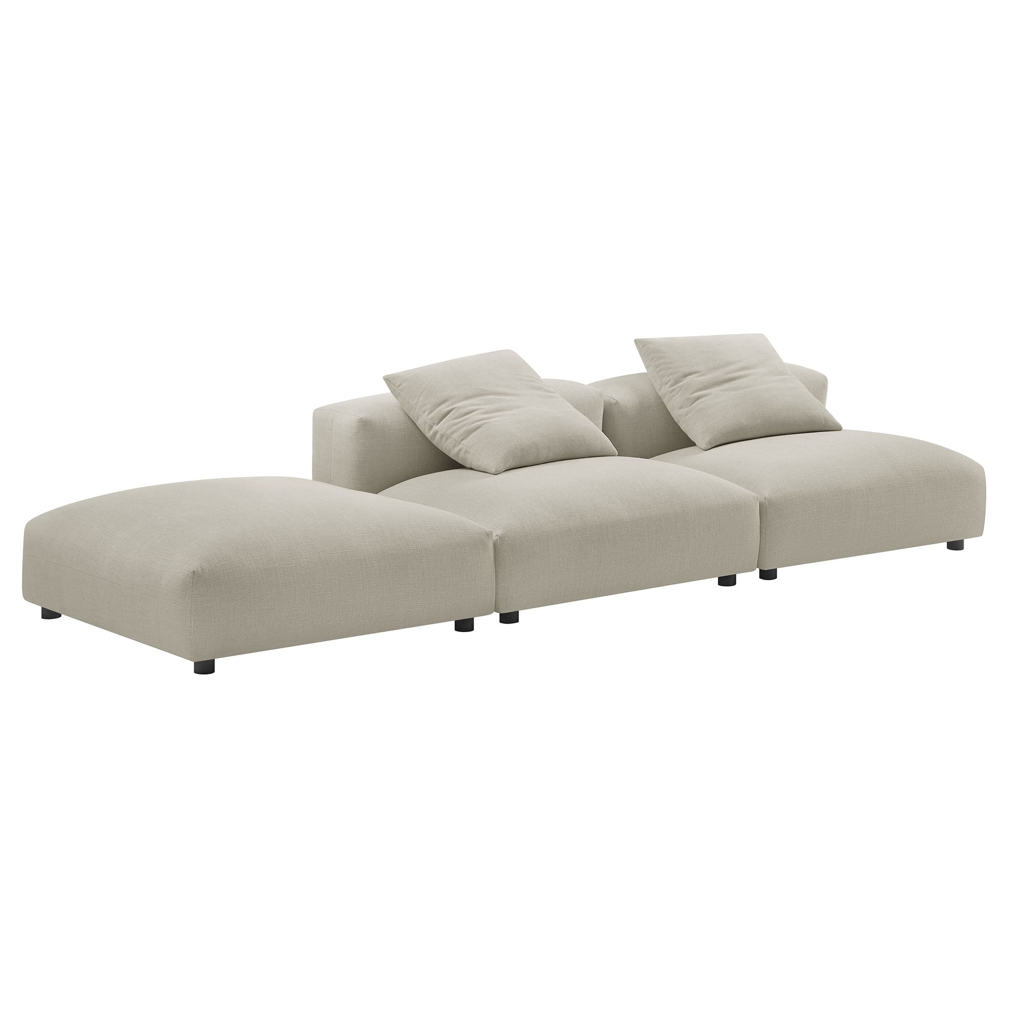Solace 3-Piece Modular Upholstered Fabric Sectional Sofa by Modway - Best Buy Furniture
