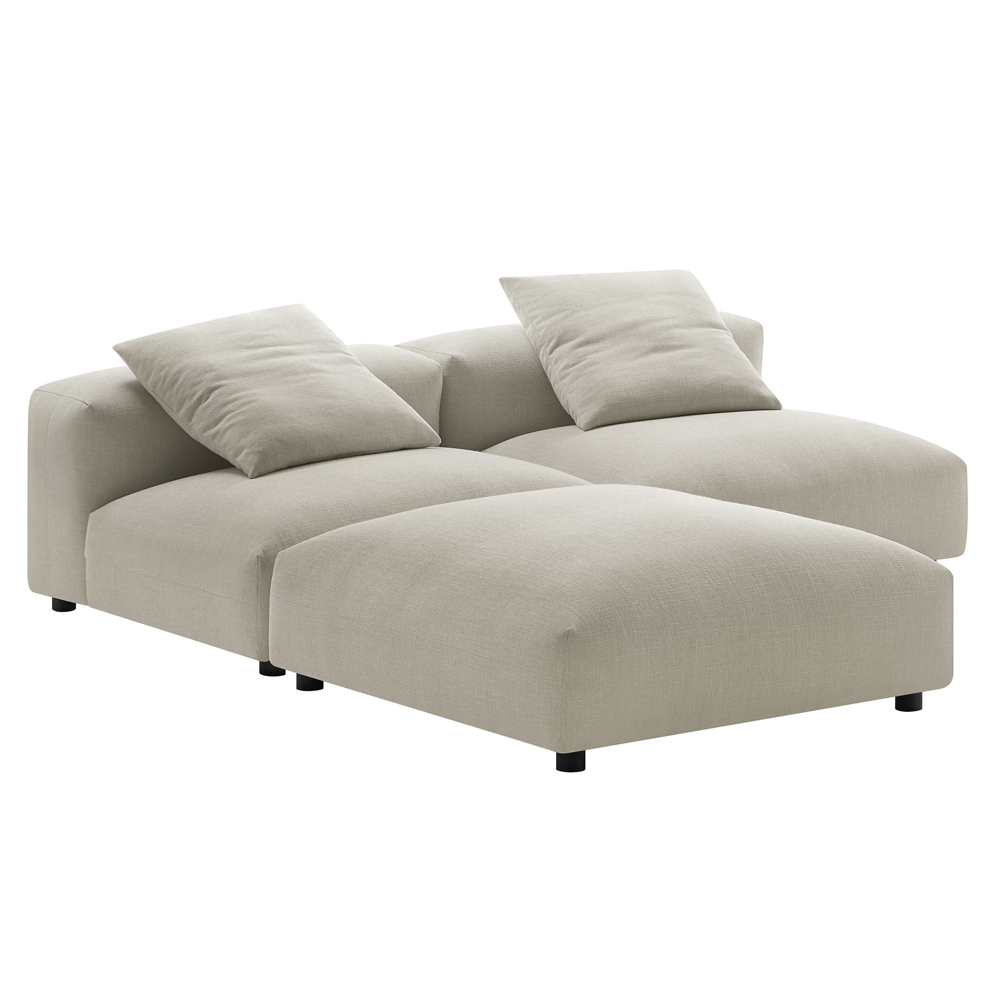 Solace 3-Piece Modular Upholstered Fabric Sectional Sofa by Modway - Best Buy Furniture