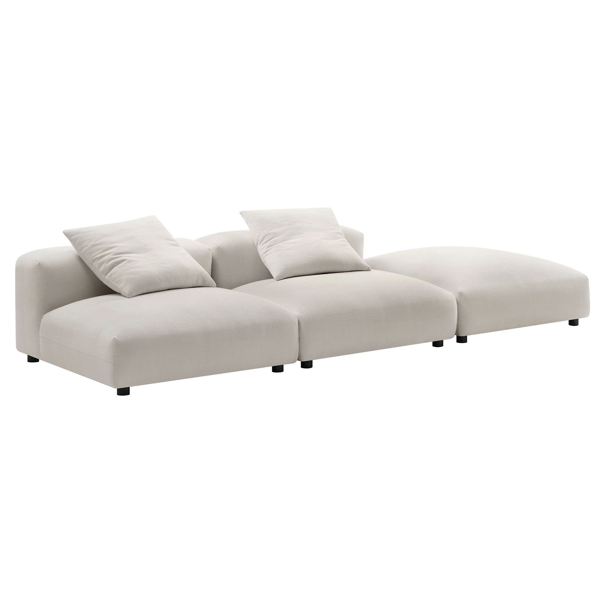 Solace 3-Piece Modular Upholstered Fabric Sectional Sofa by Modway - Best Buy Furniture