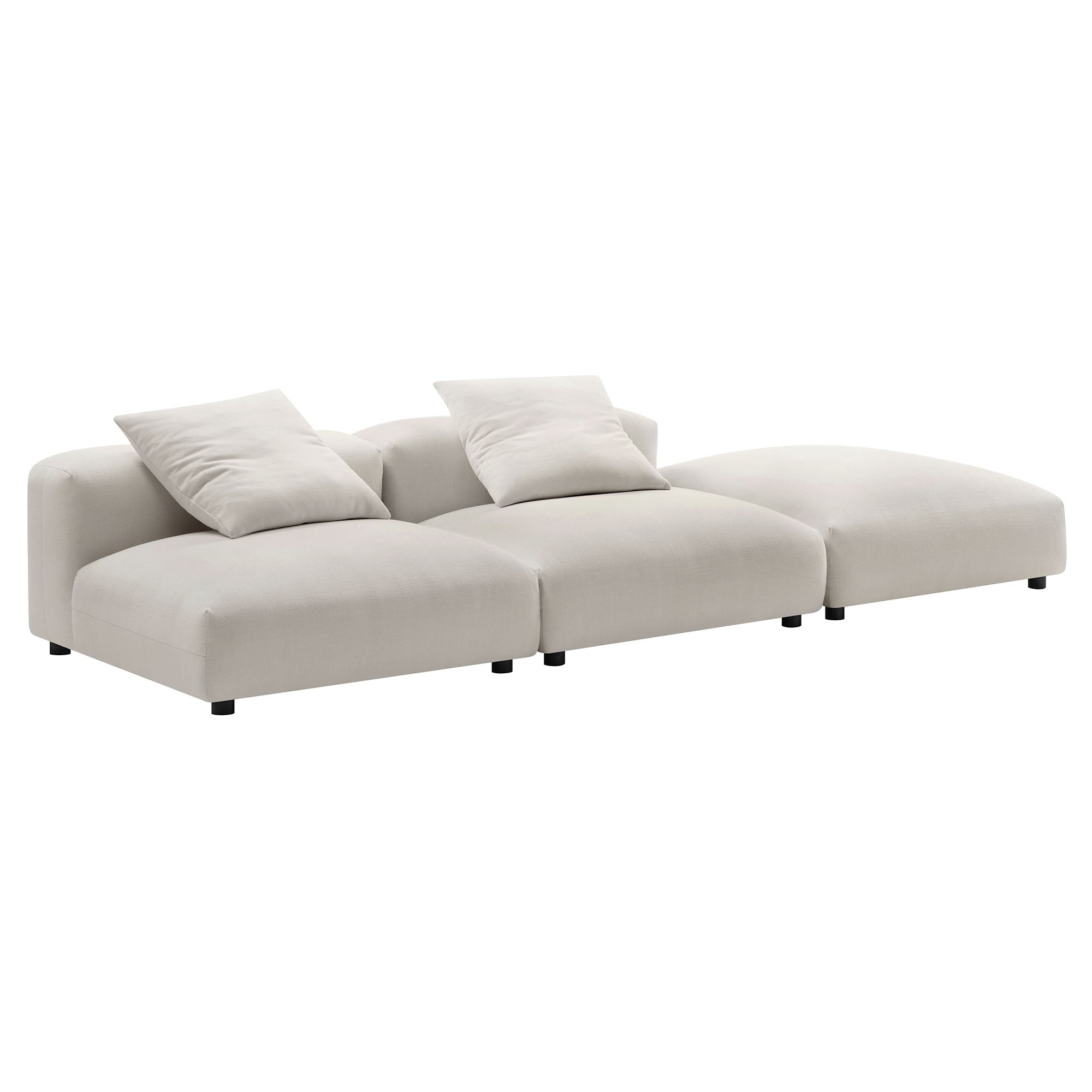 Solace 3-Piece Modular Upholstered Fabric Sectional Sofa by Modway - Best Buy Furniture