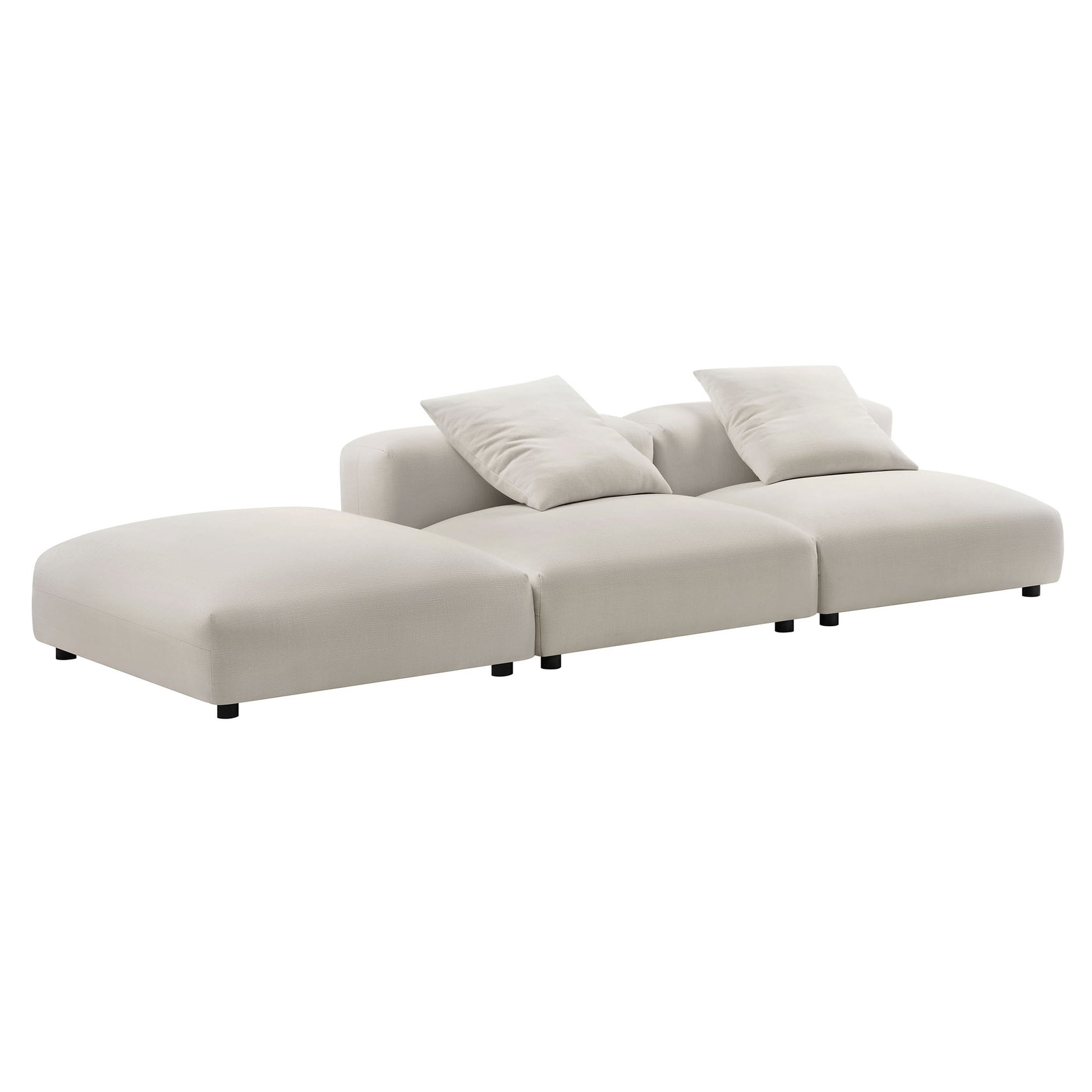 Solace 3-Piece Modular Upholstered Fabric Sectional Sofa by Modway - Best Buy Furniture
