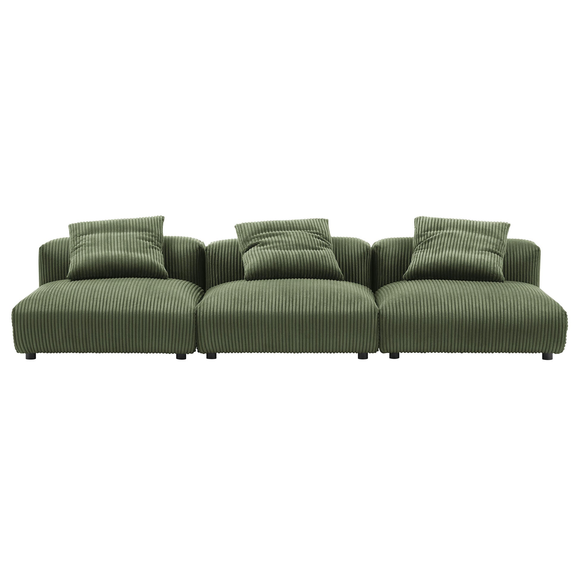 Solace 3-Piece Modular Corduroy Upholstered Sofa by Modway - Best Buy Furniture