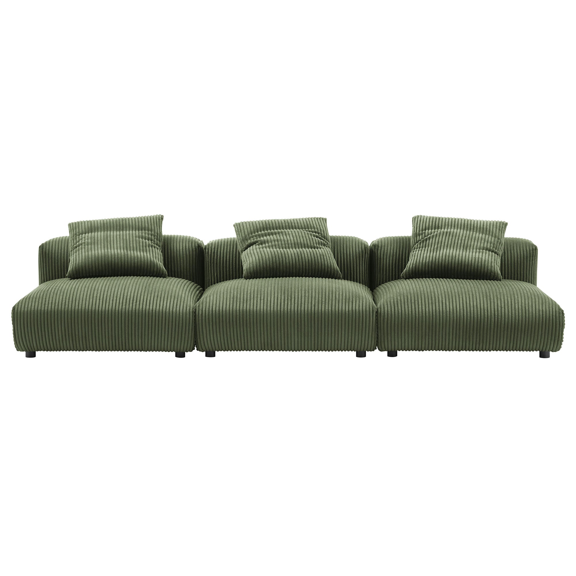 Solace 3-Piece Modular Corduroy Upholstered Sofa by Modway - Best Buy Furniture