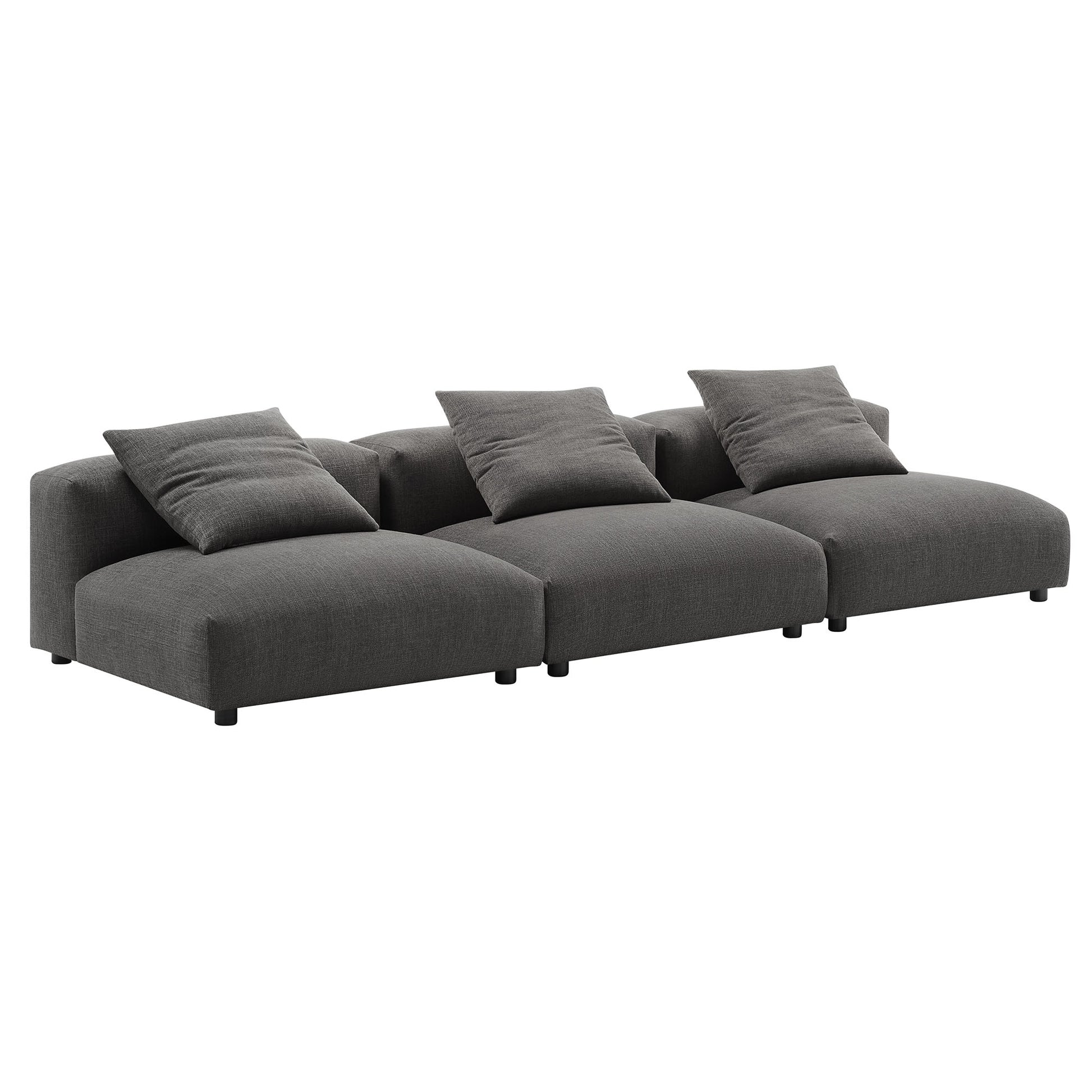 Solace 3-Piece Modular Upholstered Fabric Sofa by Modway - Best Buy Furniture
