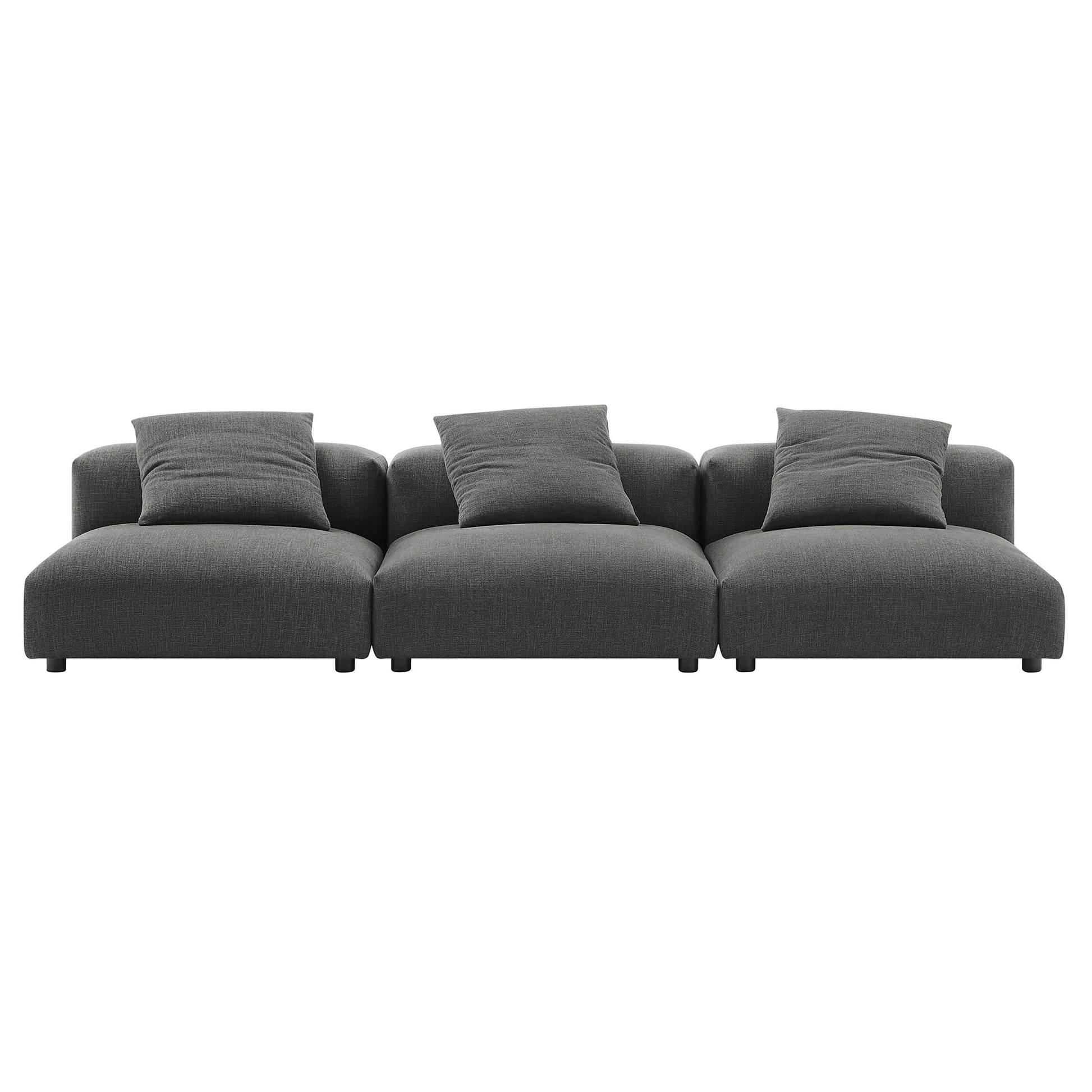 Solace 3-Piece Modular Upholstered Fabric Sofa by Modway - Best Buy Furniture